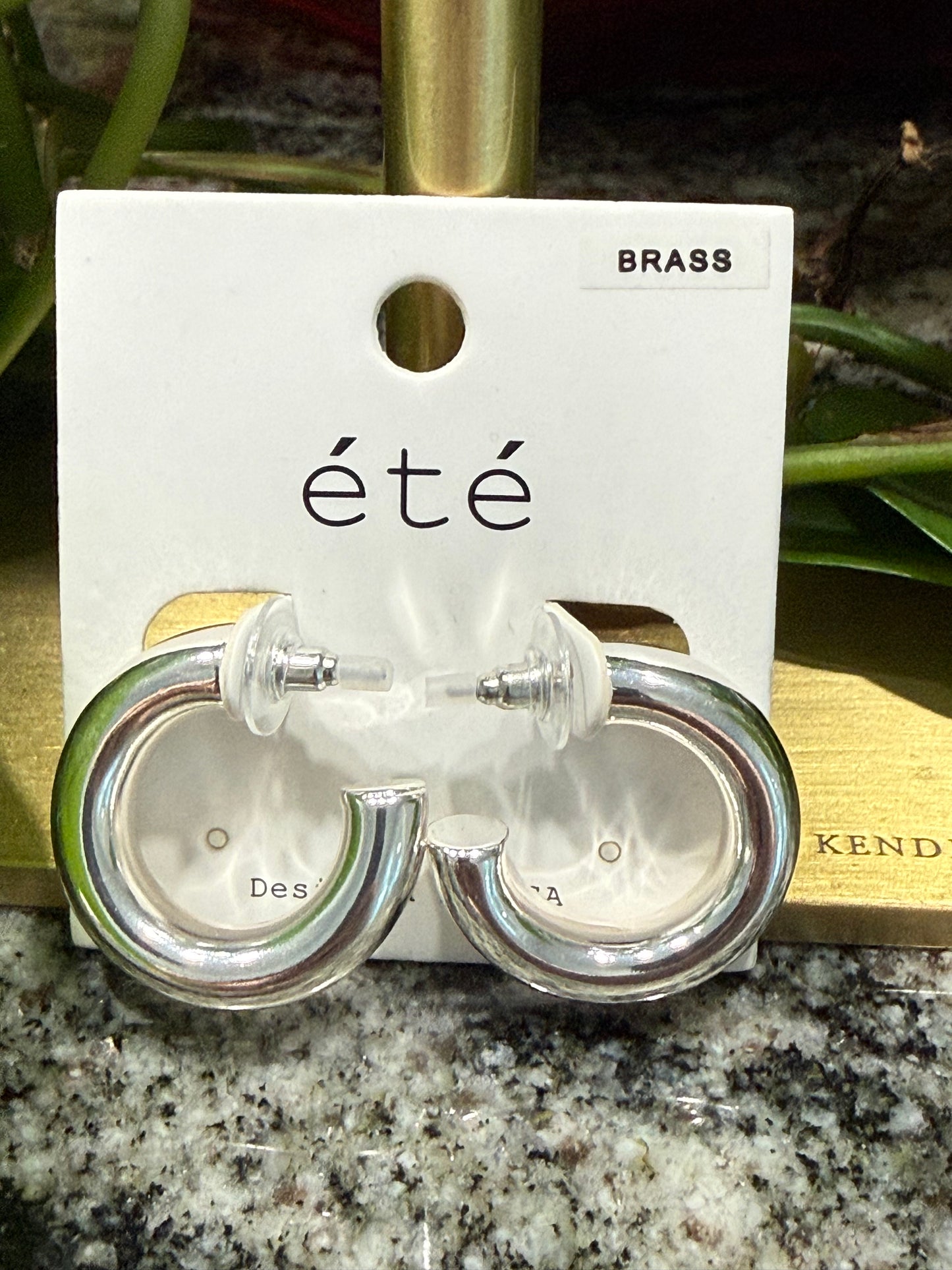Silver Rounded Hoop Earrings