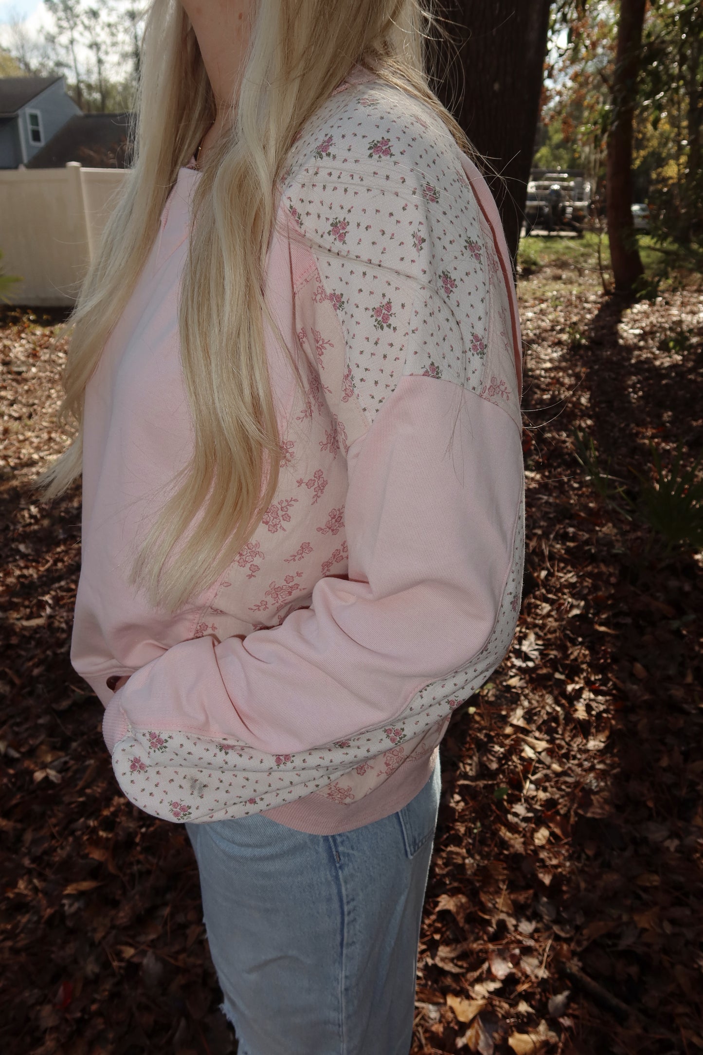 Vintage Patchwork Pink Pullover