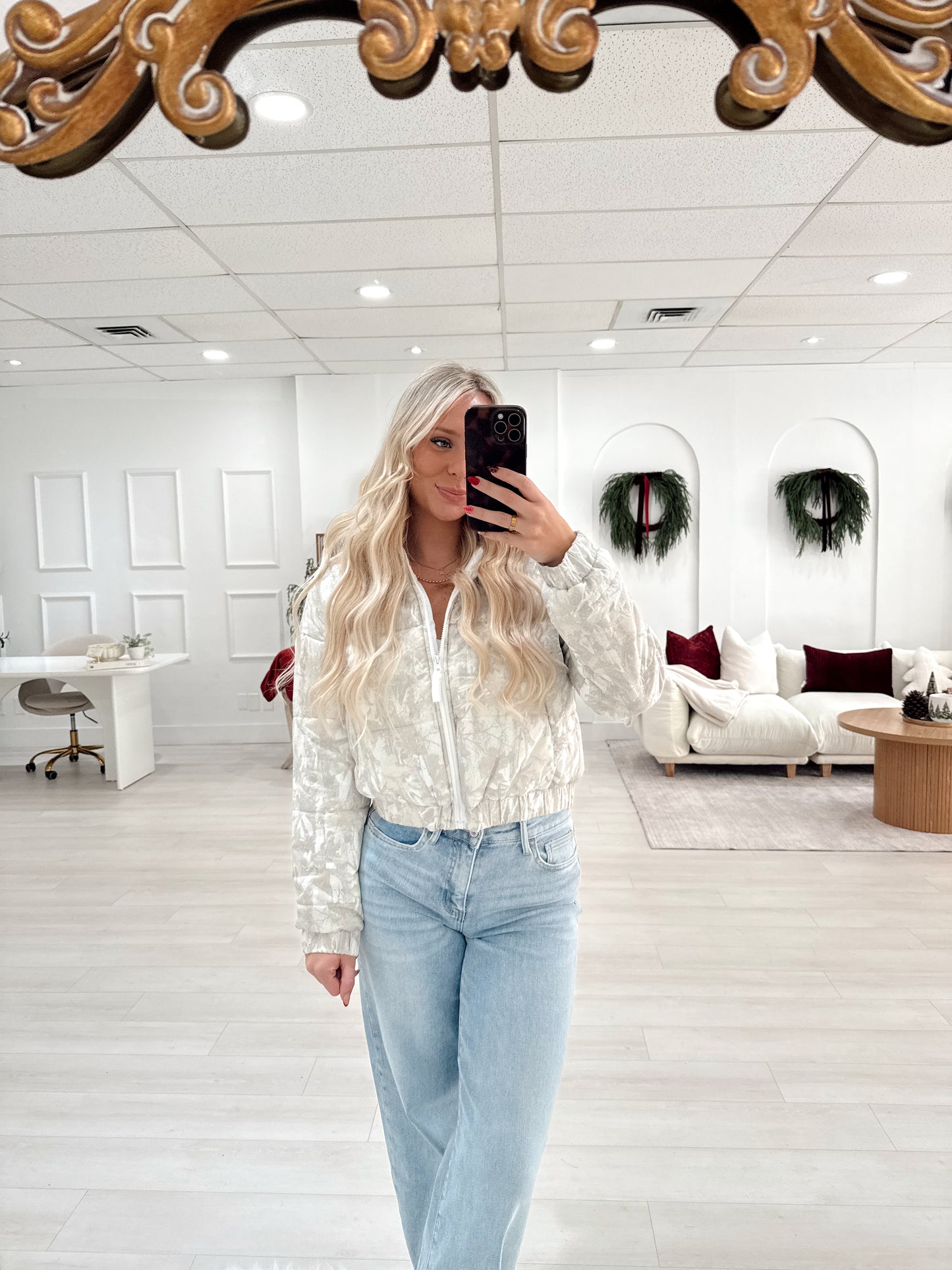 Camo Quilted Puffer Jacket