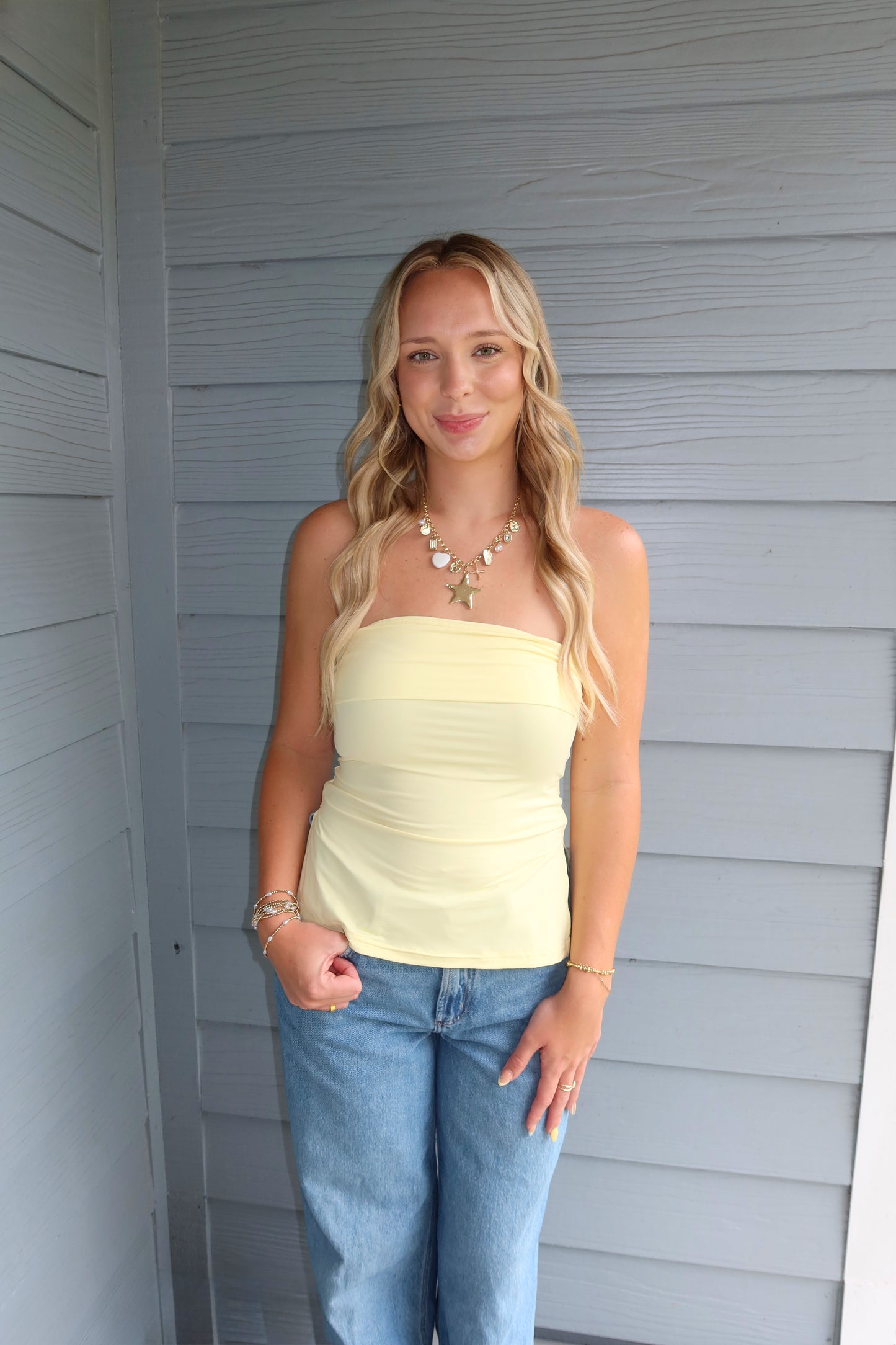 Butter Yellow Tube Top