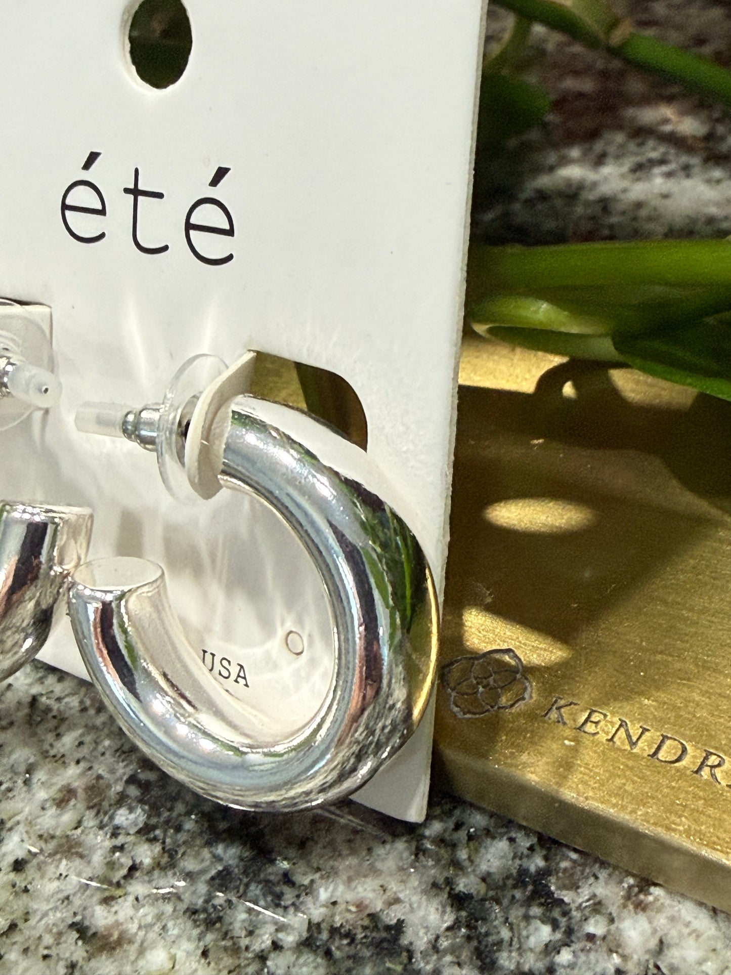 Silver Rounded Hoop Earrings