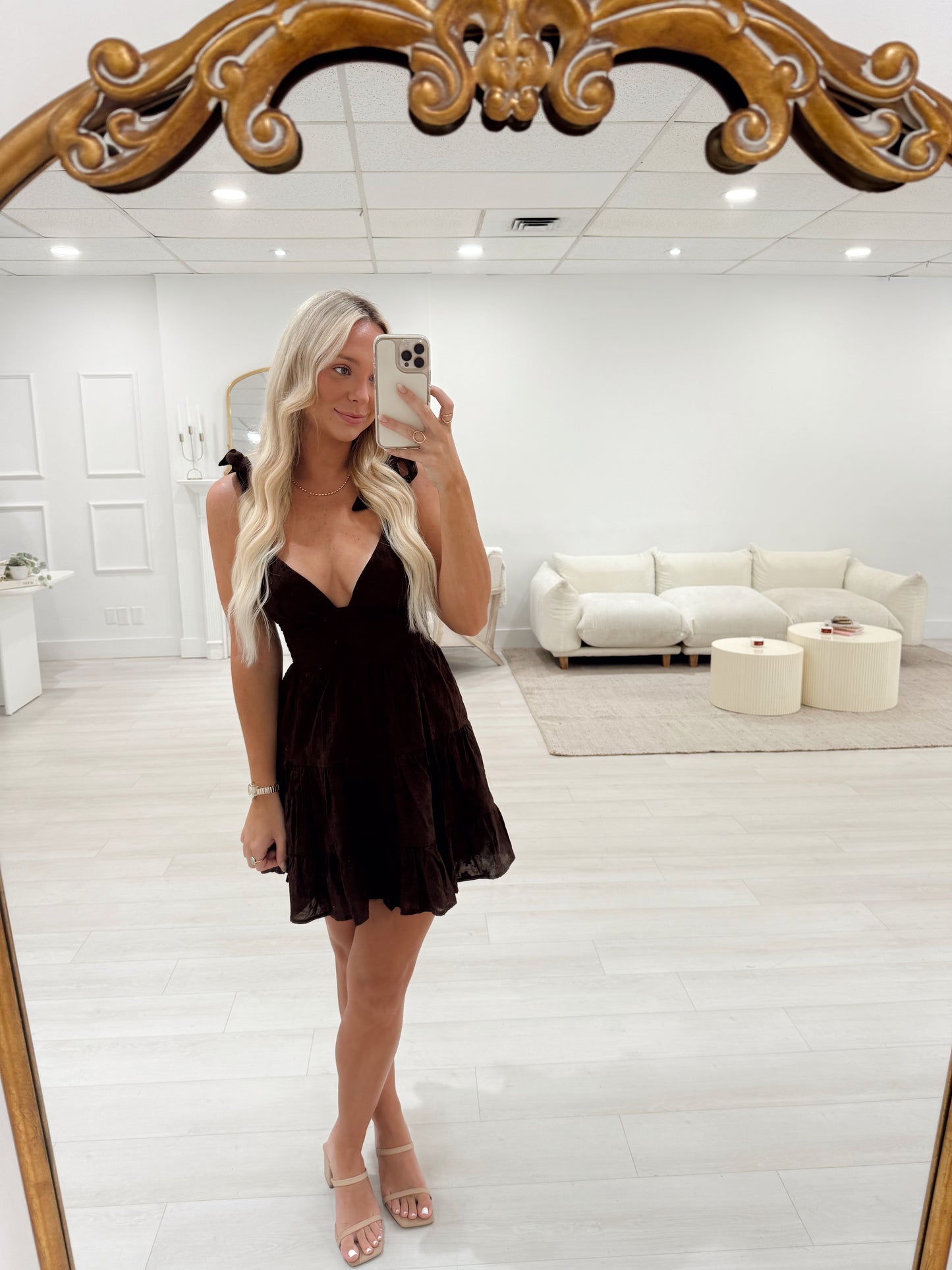 Mocha Muse Mini Dress