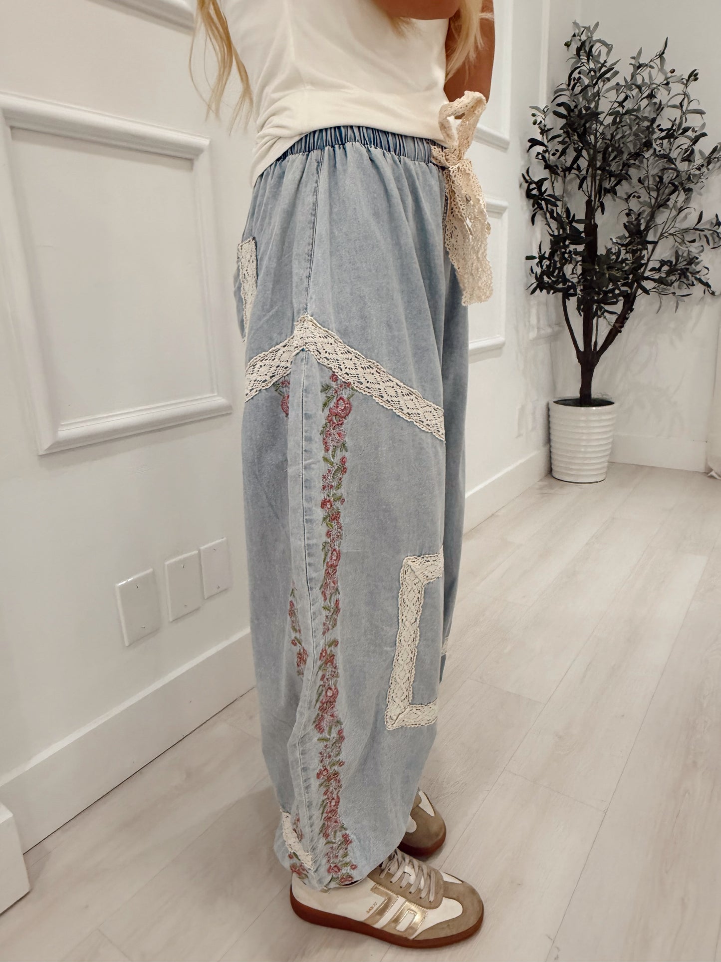 Wildflower Denim Pants