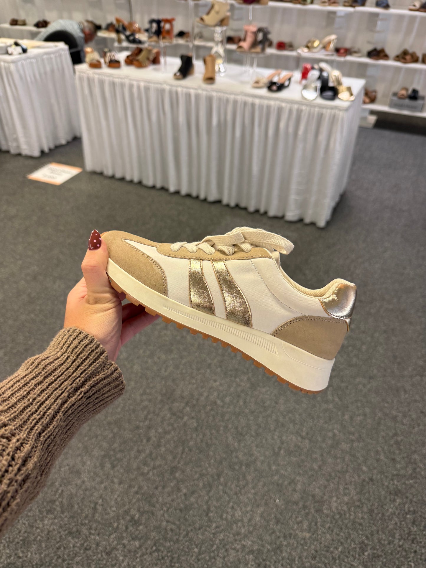 Gold Platform Sneakers