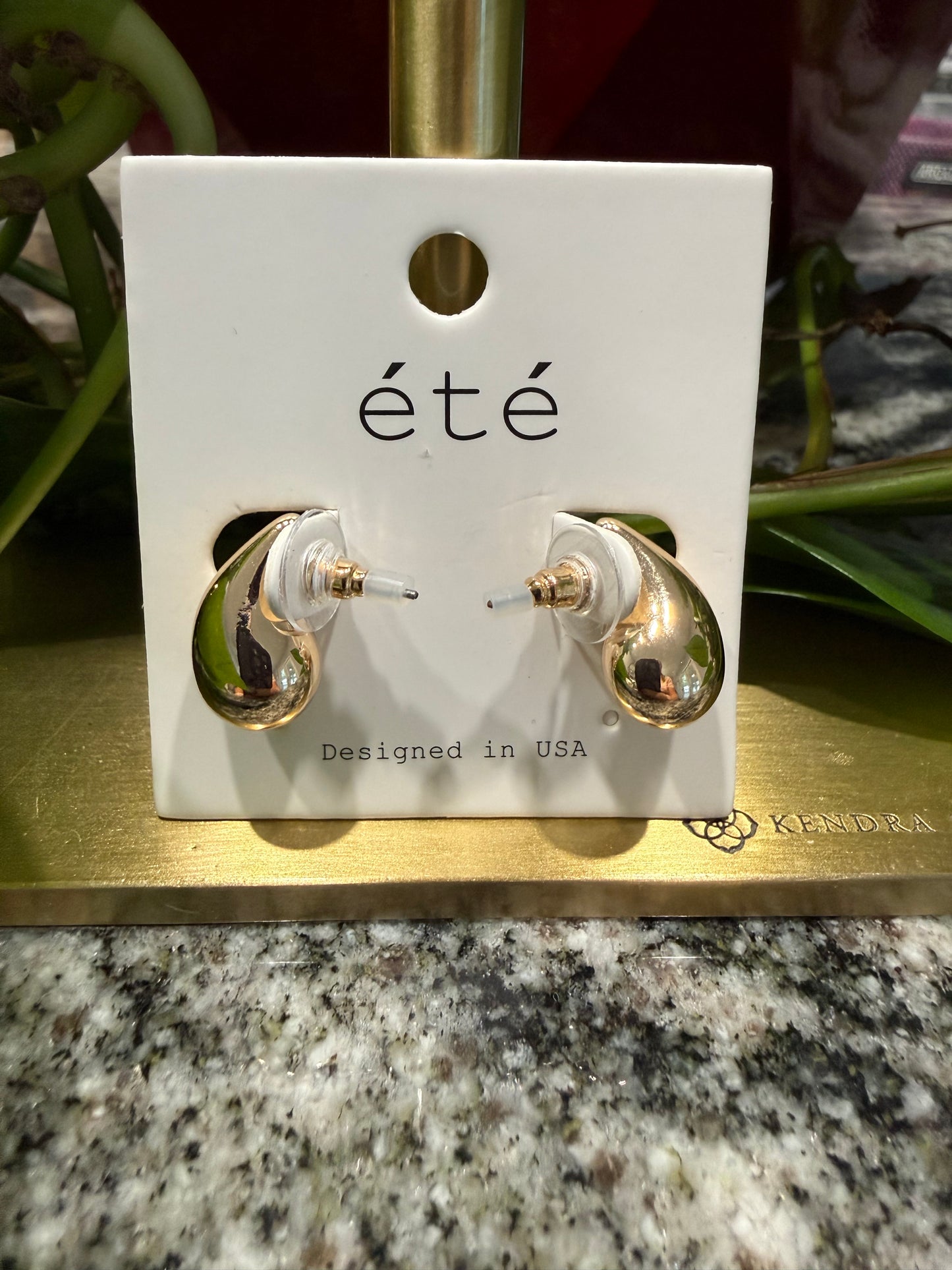 Gold Teardrop Earring