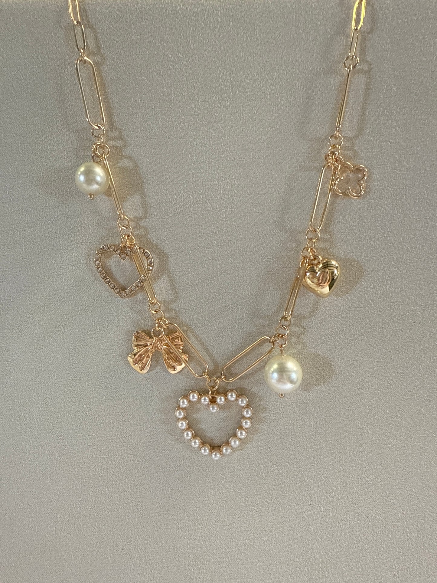 Golden Heart's Embrace Necklace
