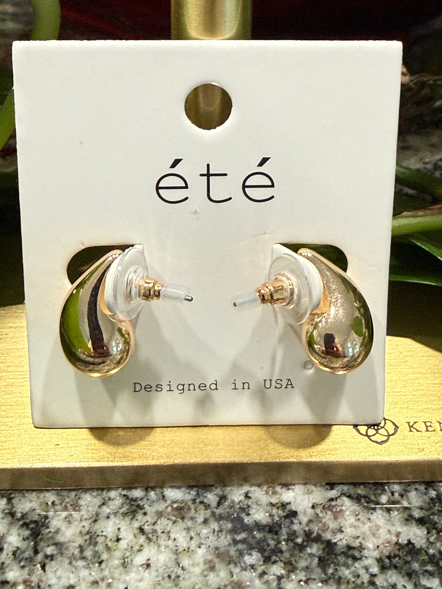 Gold Teardrop Earring