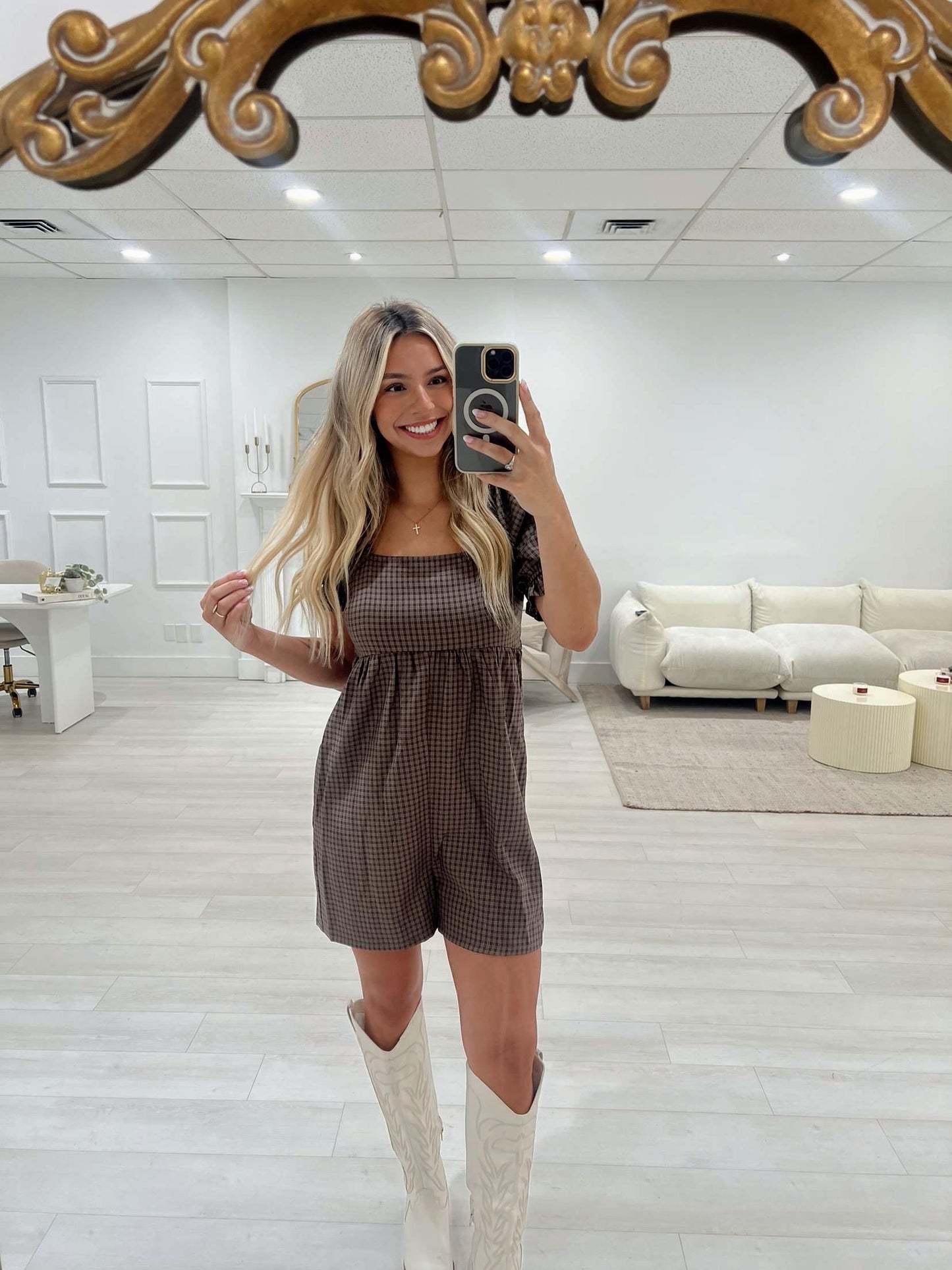 Harvest Haze Romper Dress