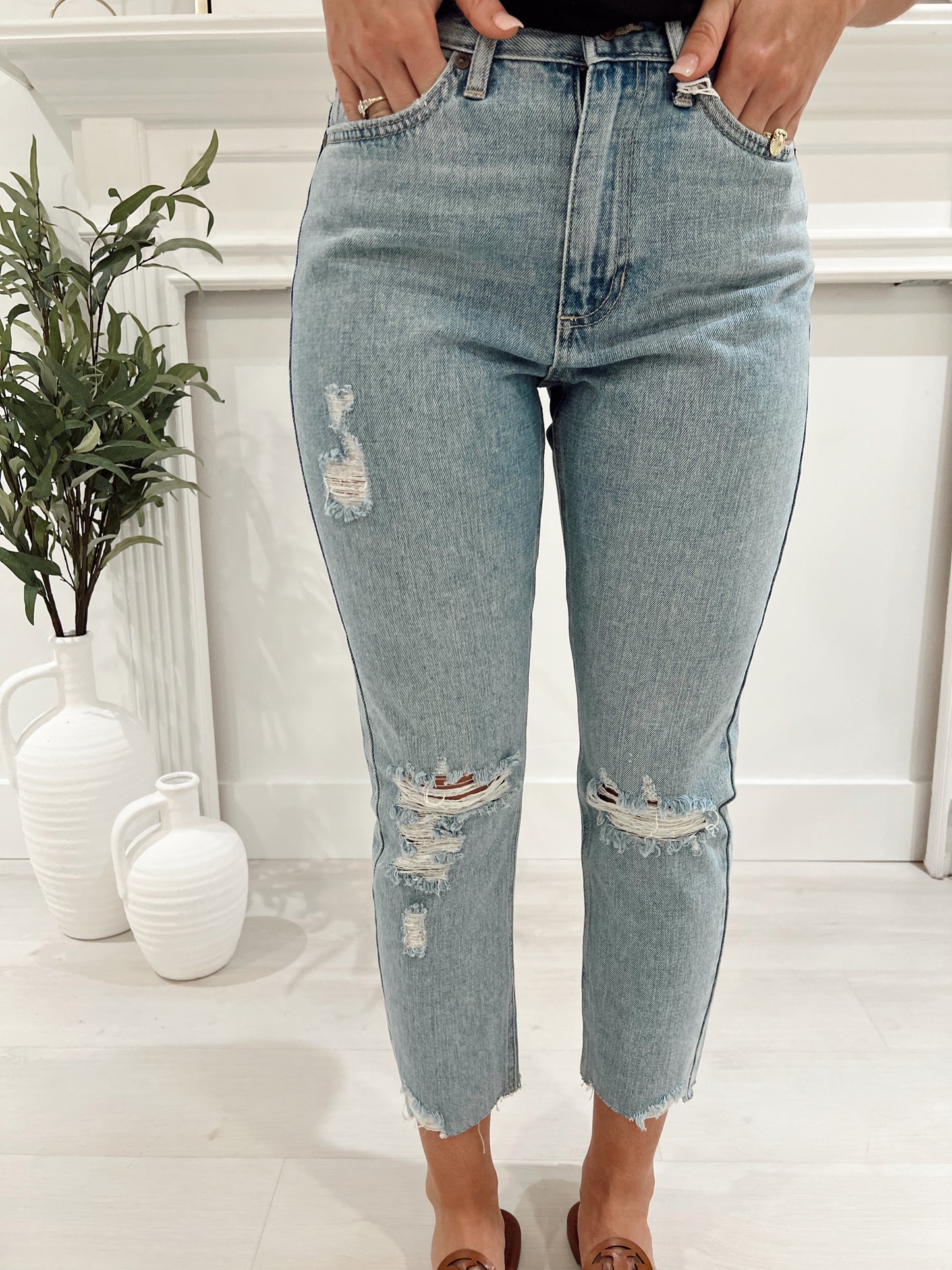 Timeless Straight Denim Jeans
