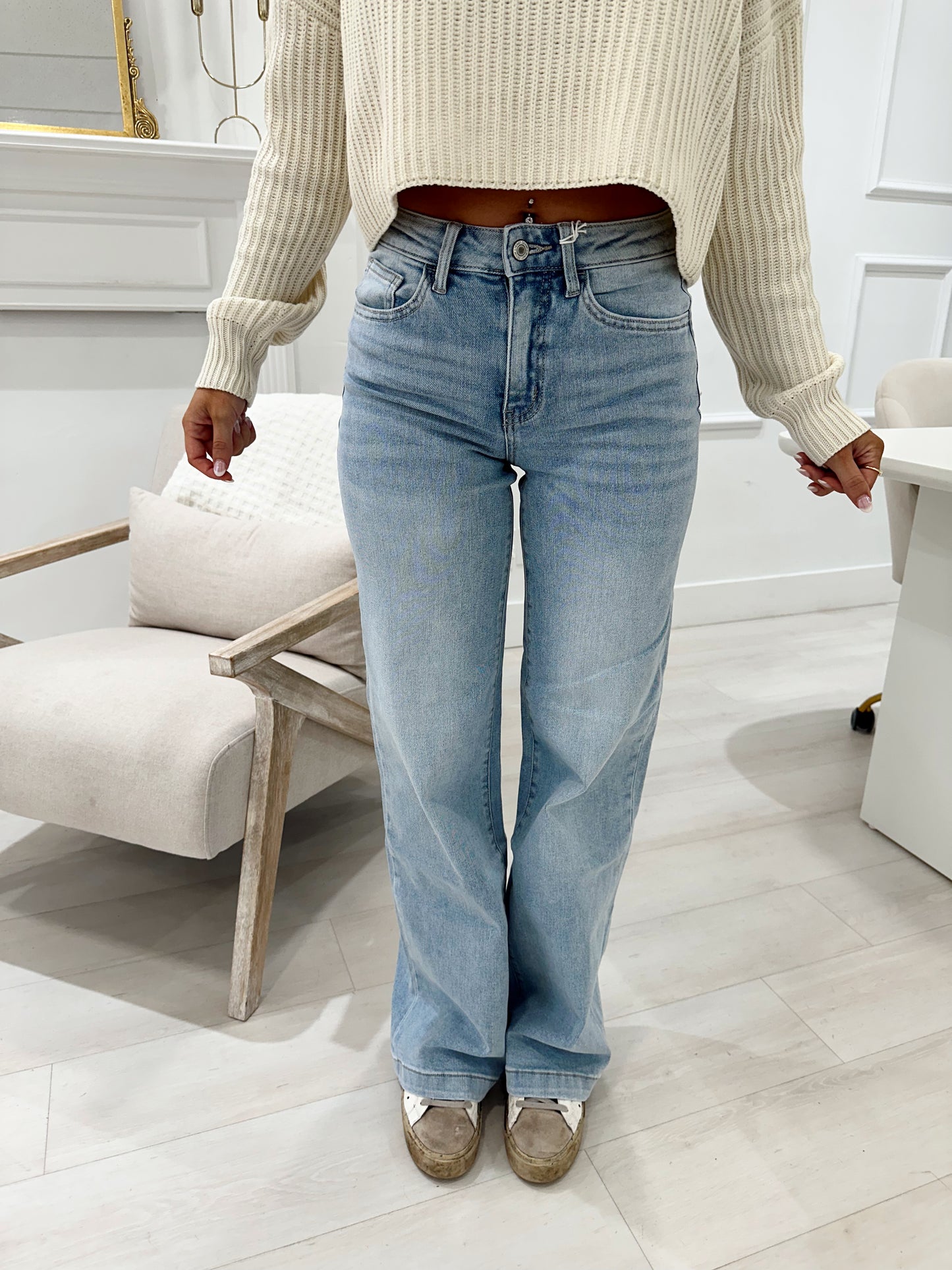 High Rise Wide Leg Jean
