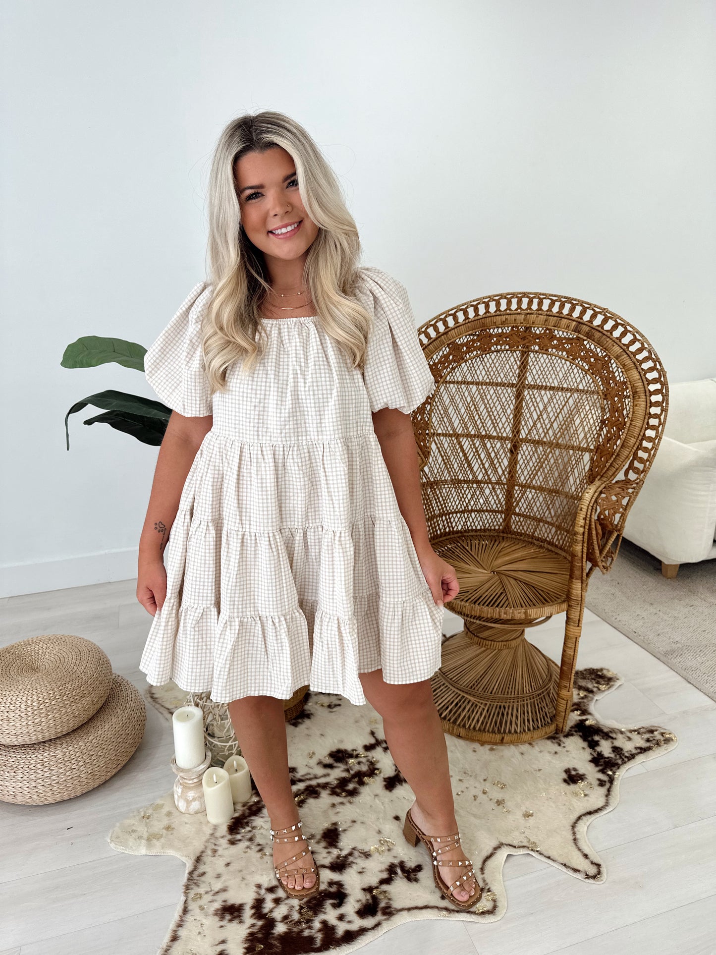 Plaid & Honey Mini Dress