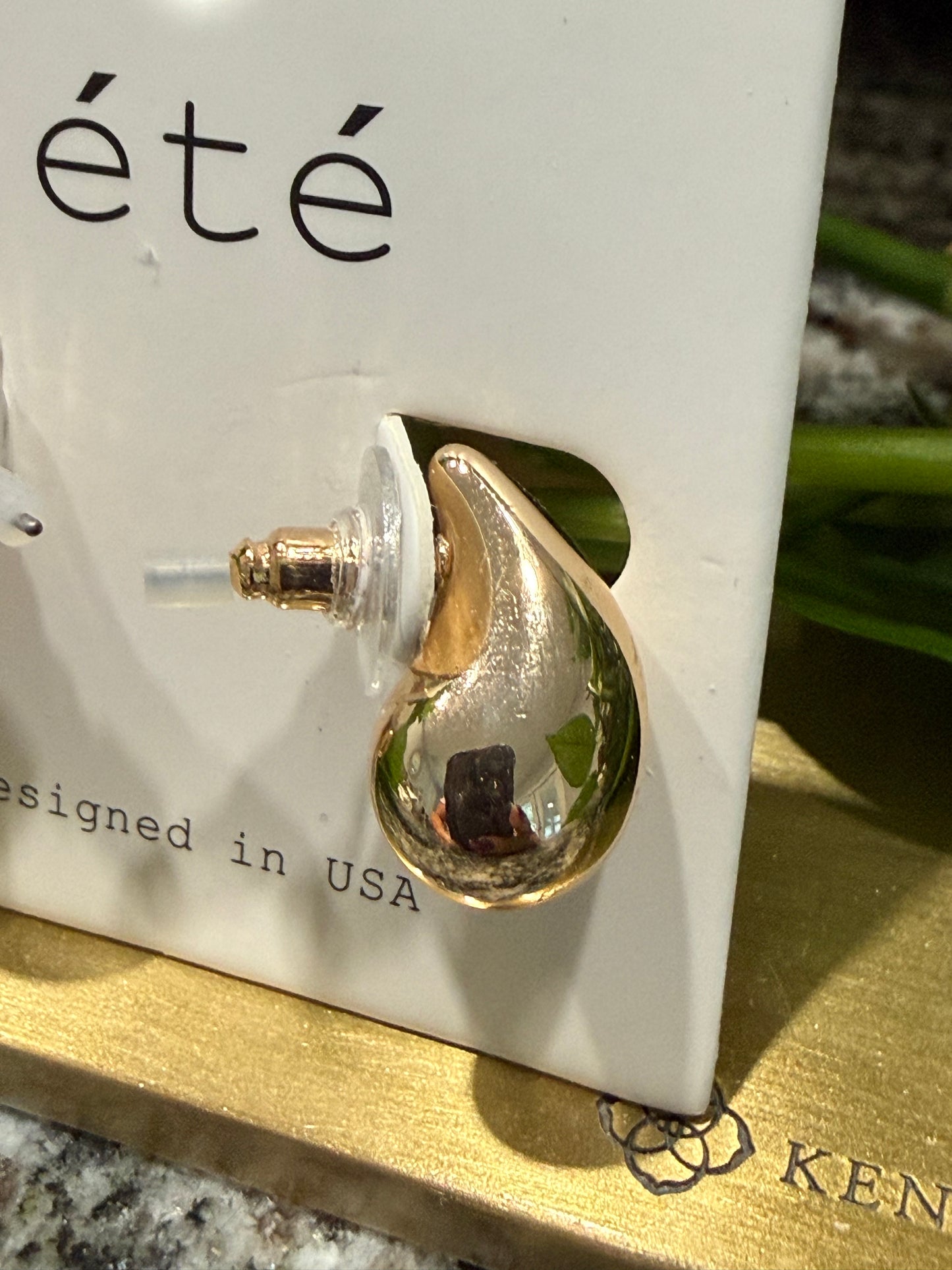 Gold Teardrop Earring