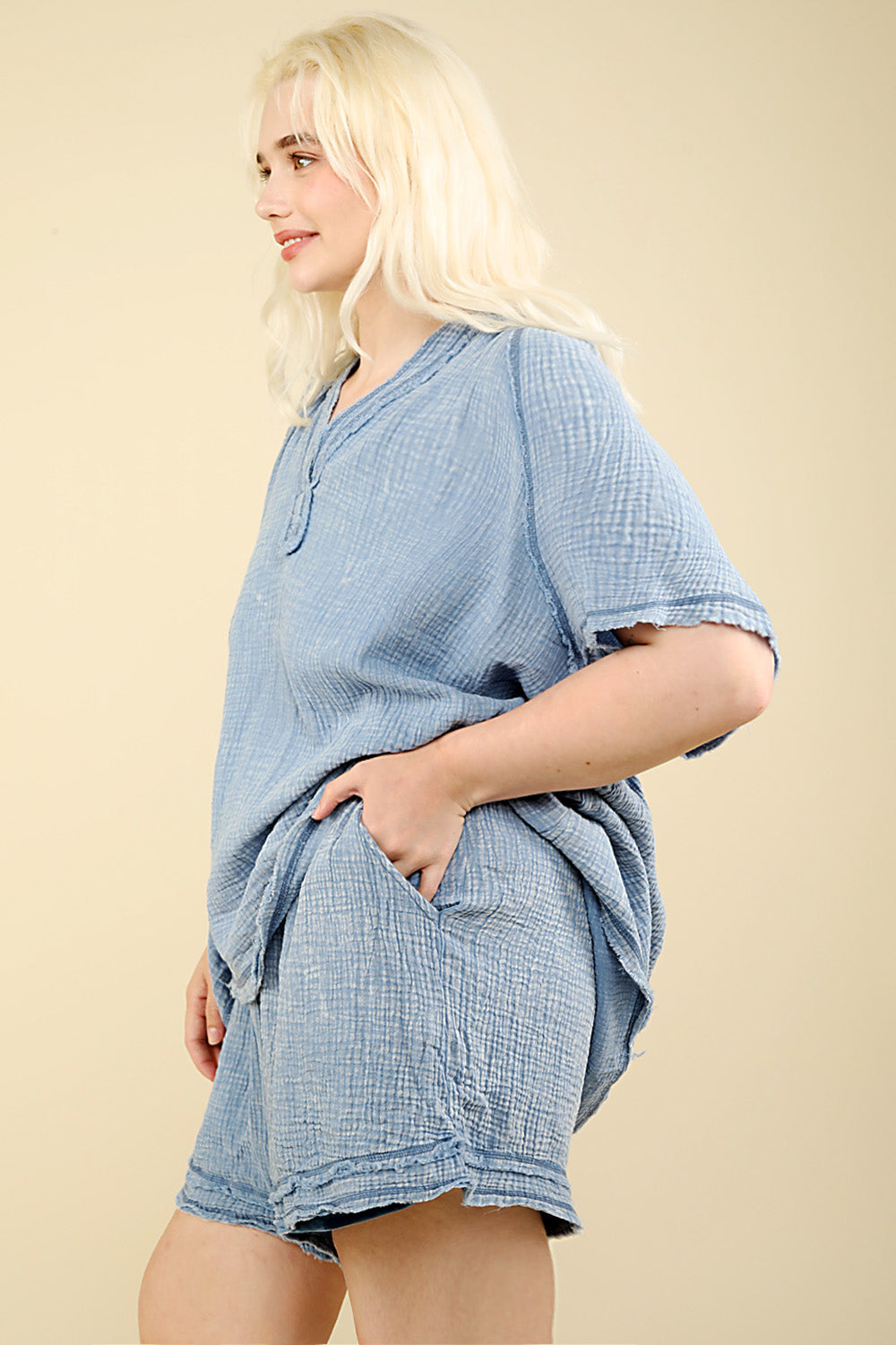 Denim Short Set