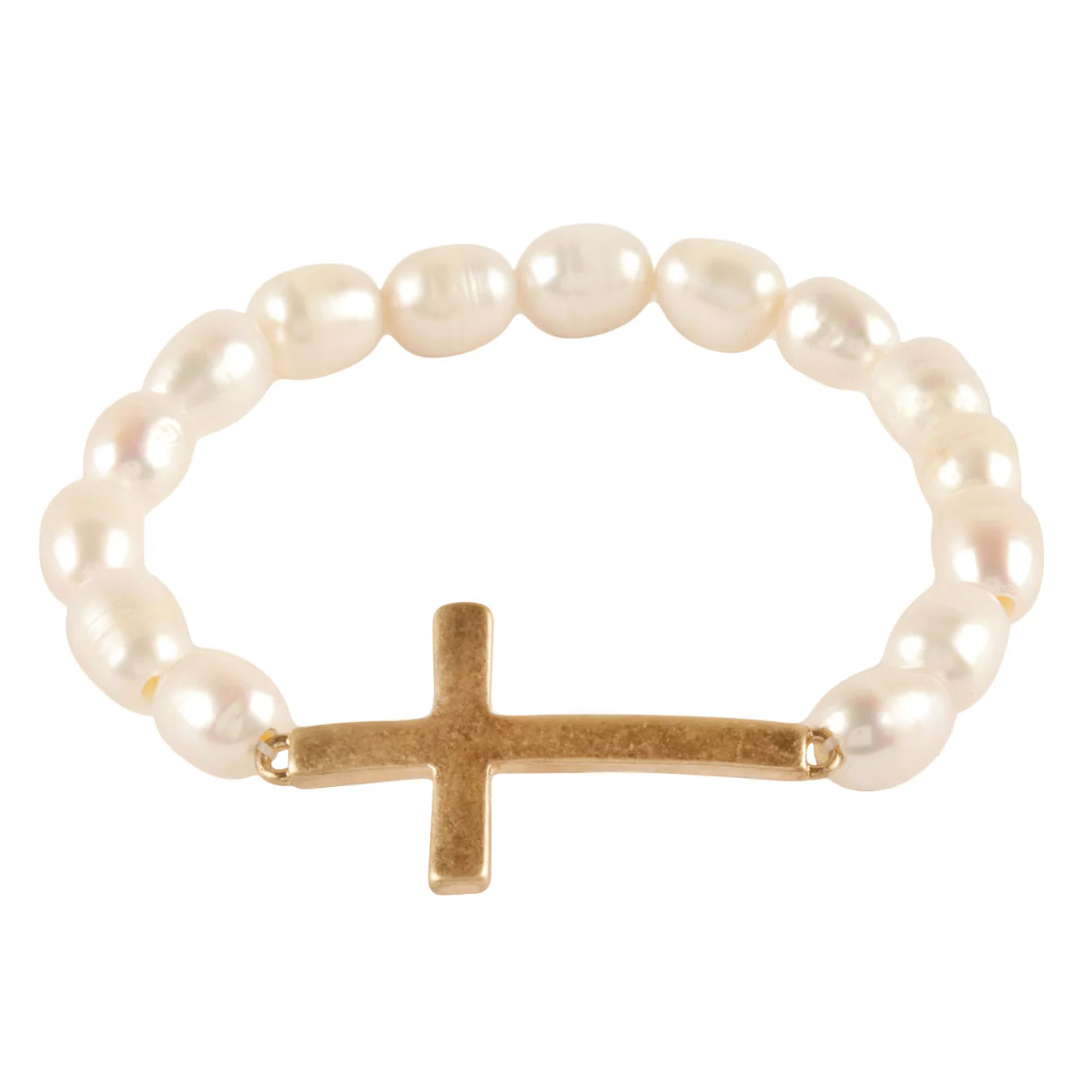 Crossed in Gold Bracelet