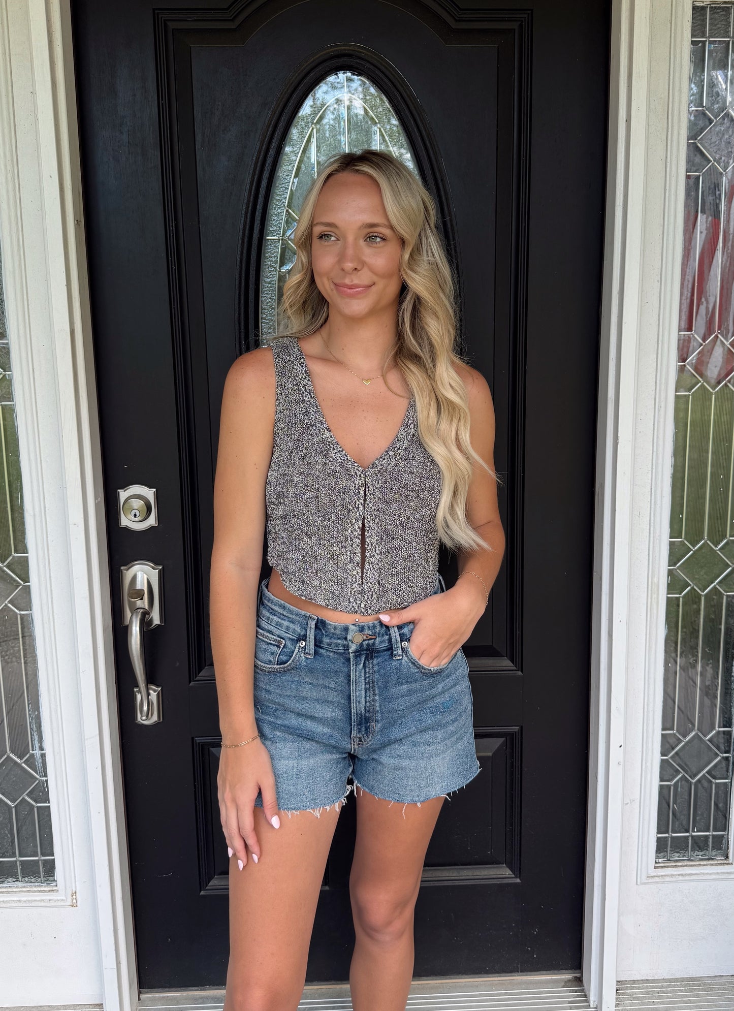 Charcoal Knit Tank
