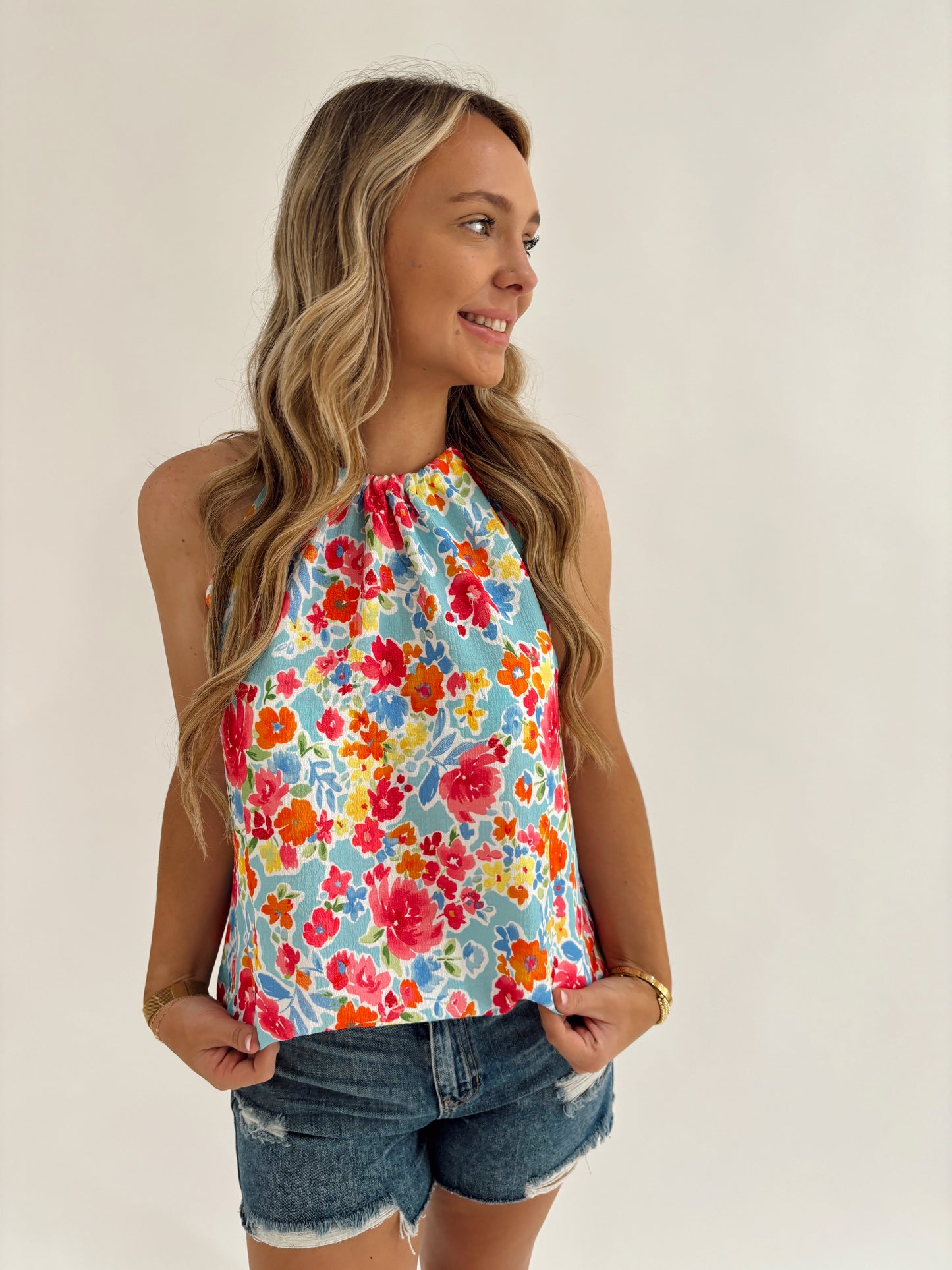 Chloe Floral Halter Top