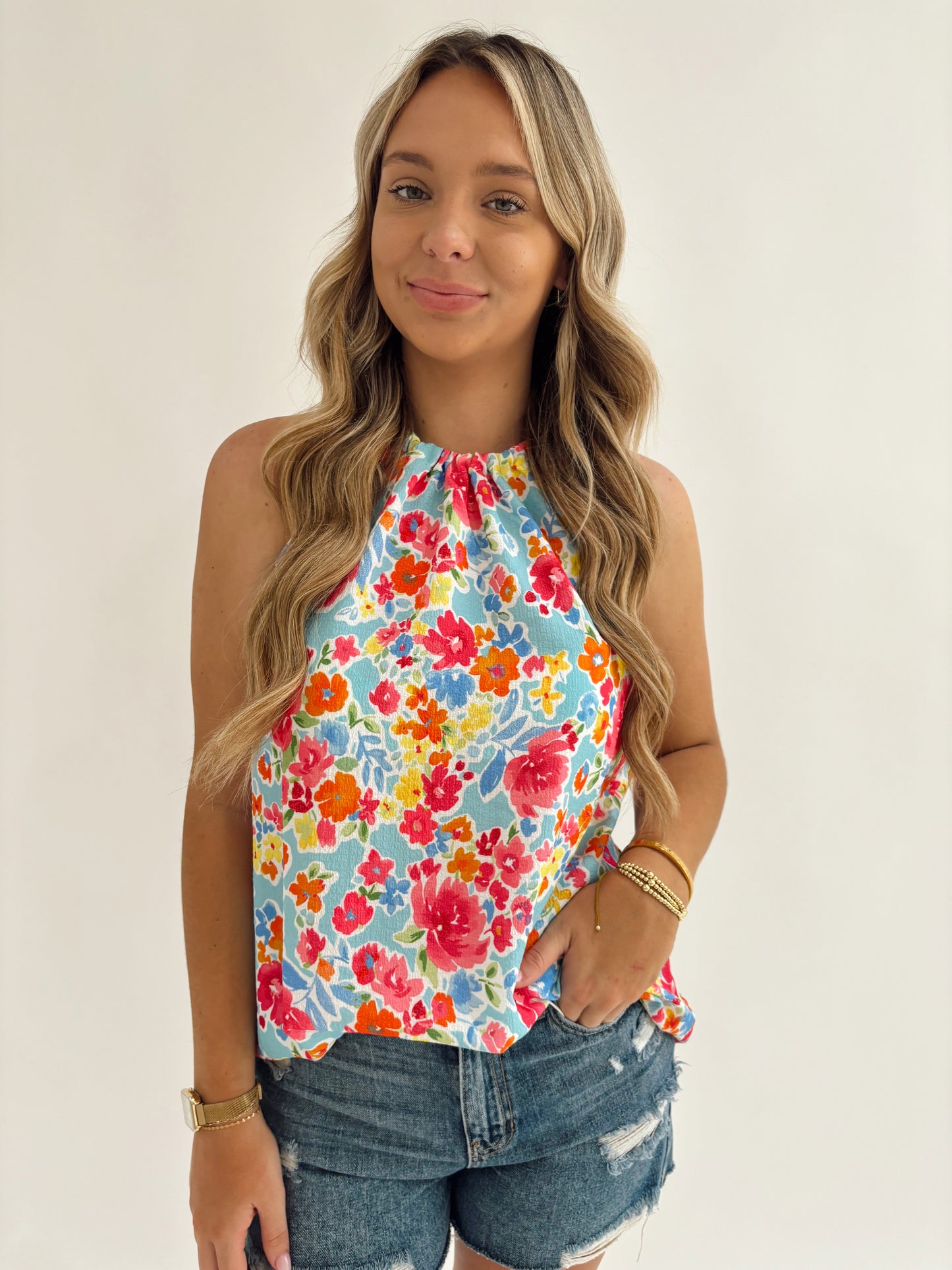Chloe Floral Halter Top