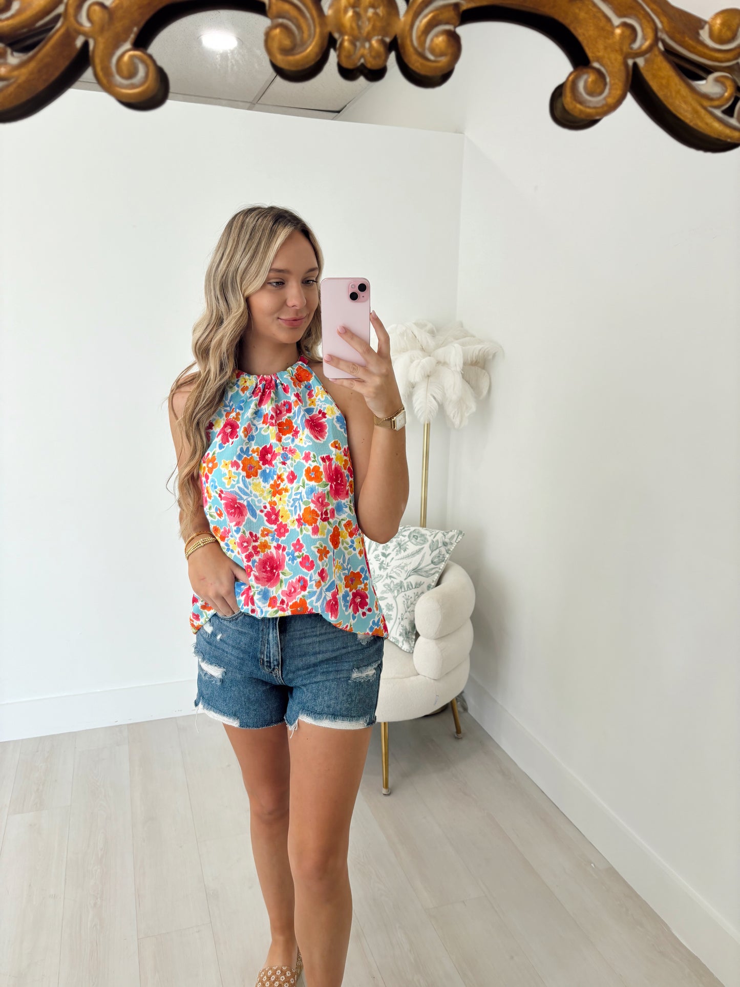 Chloe Floral Halter Top