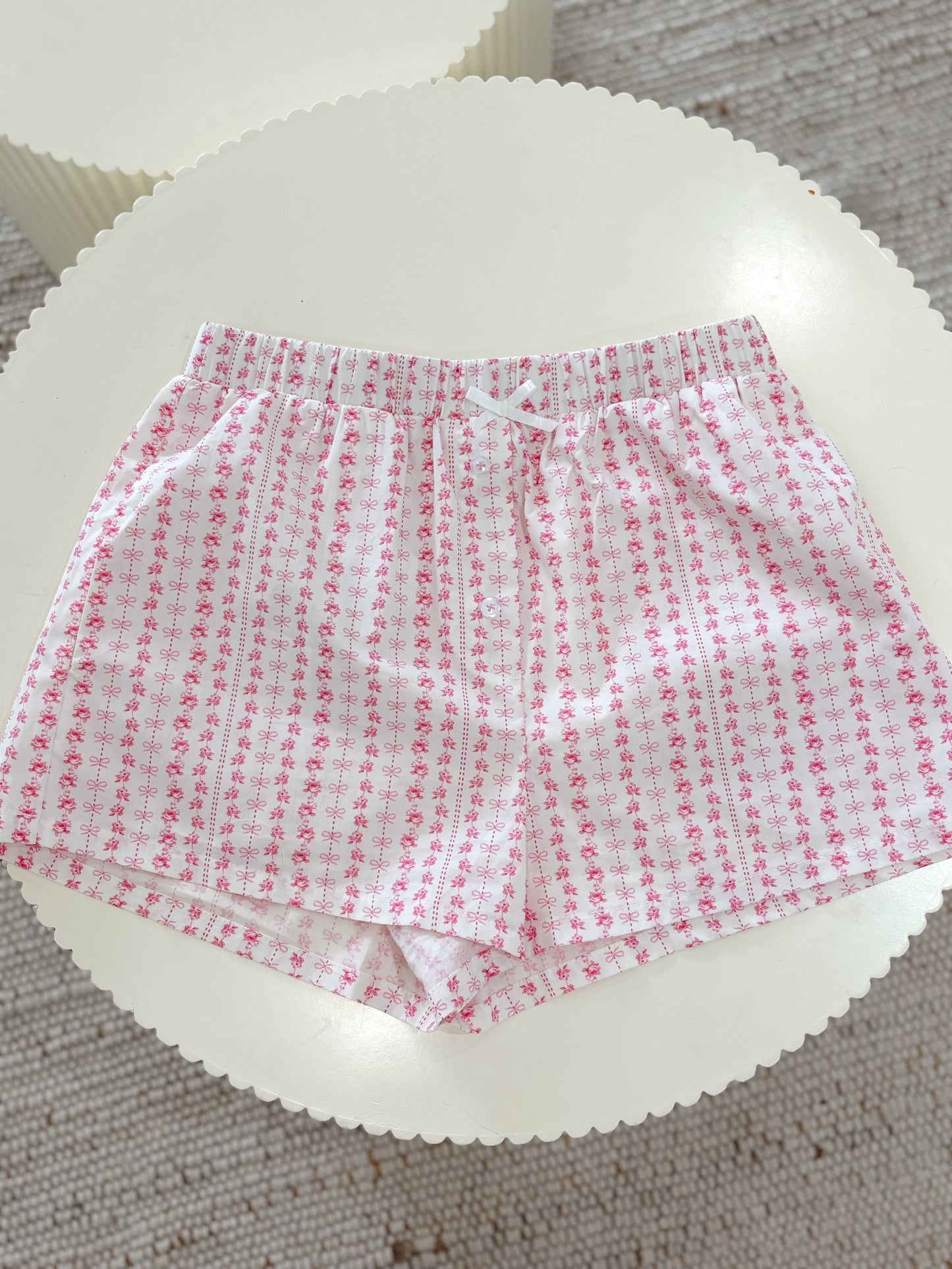 Pink Bow Boxer Shorts