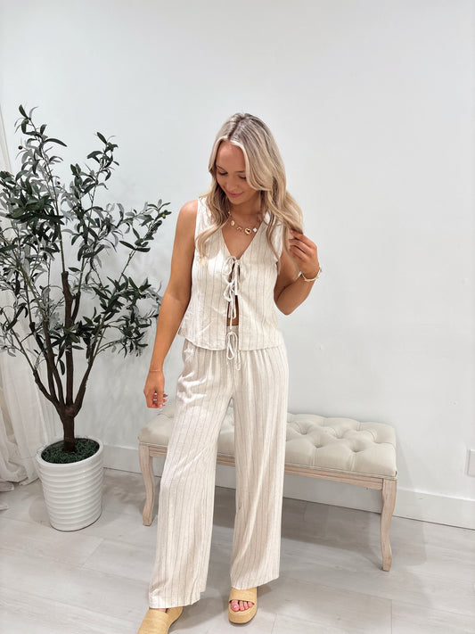 Seaside Striped Linen Set