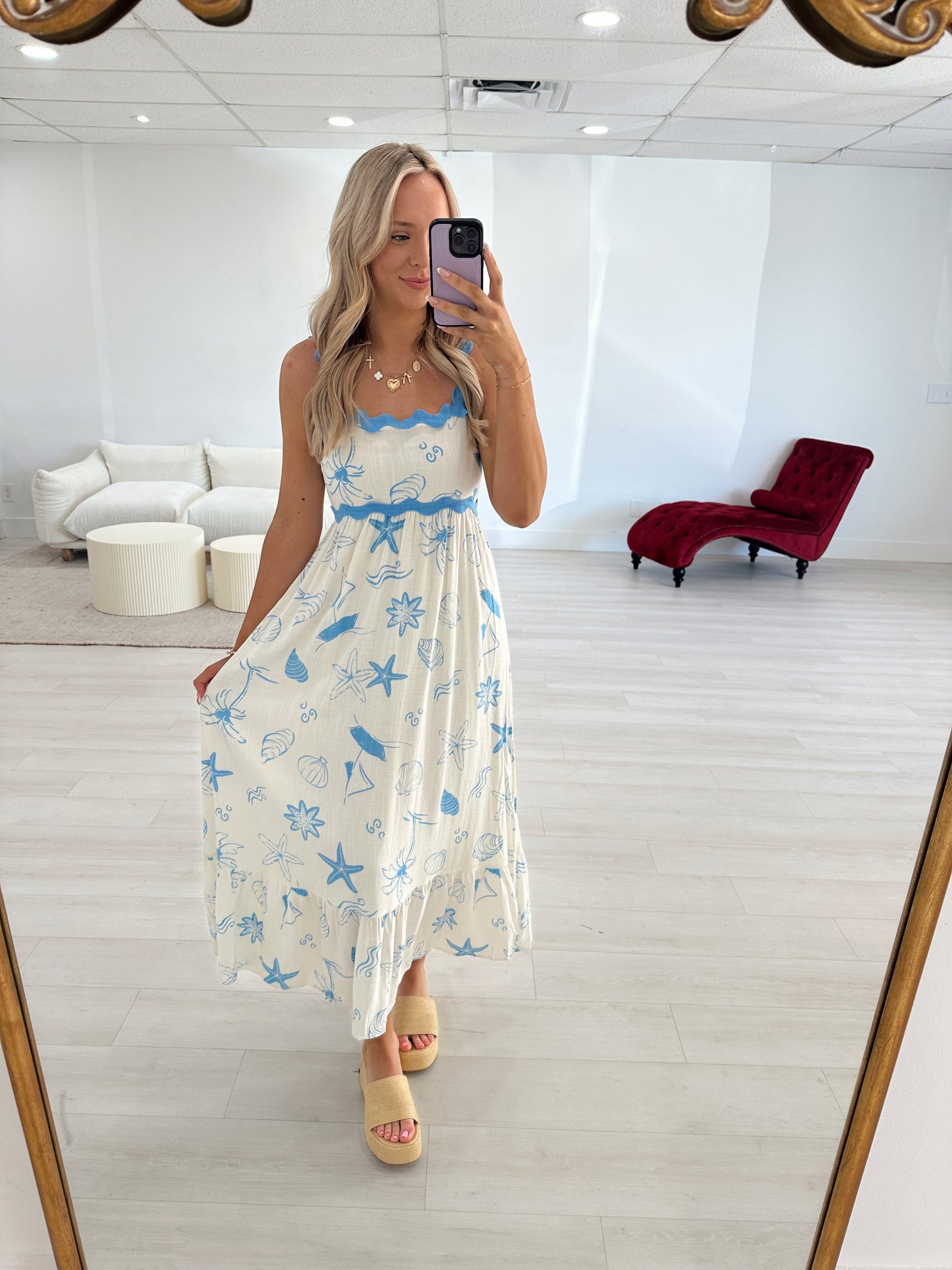 Blue Seaside Maxi Dress