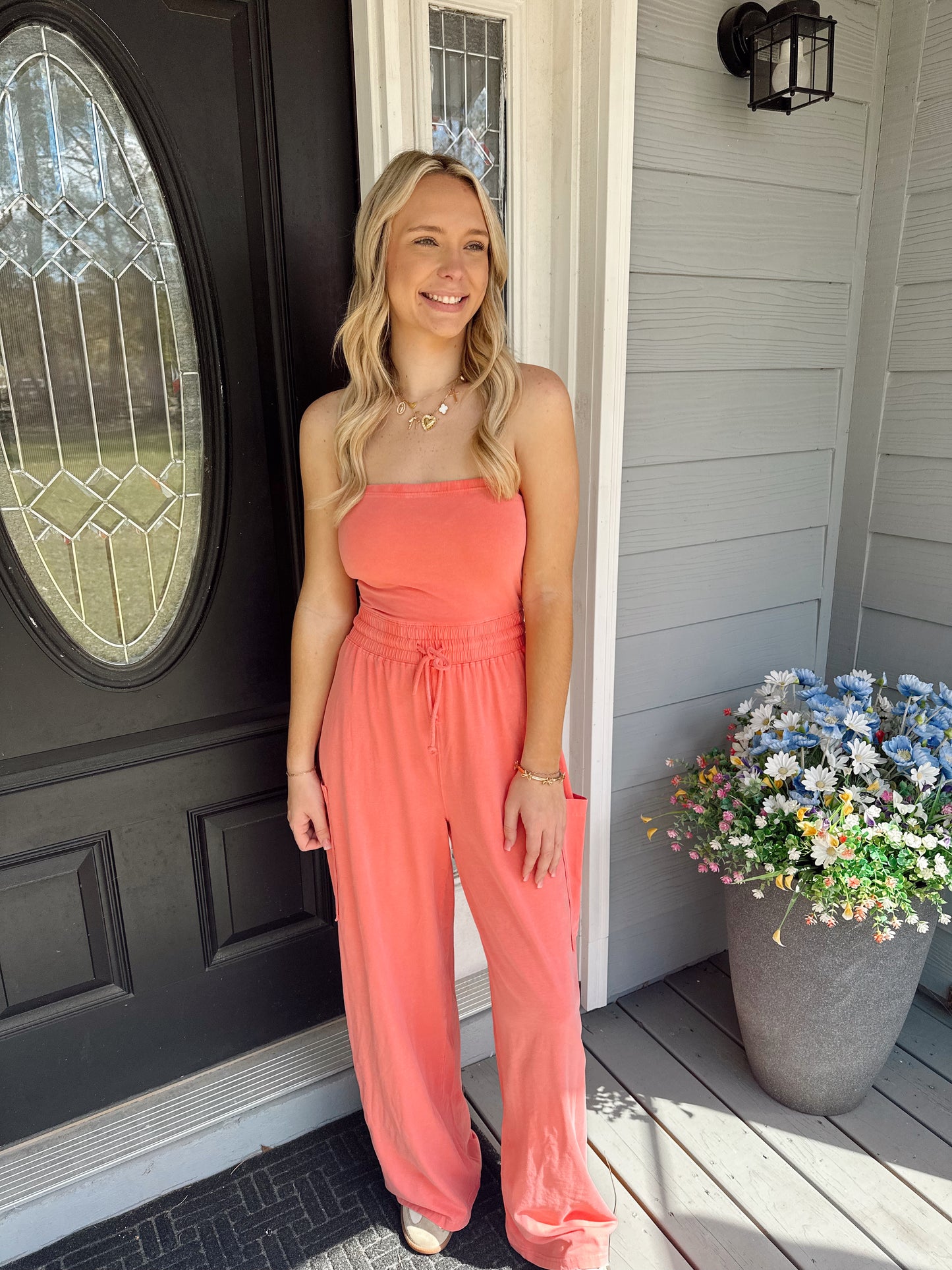 Coral Josie Jumpsuit