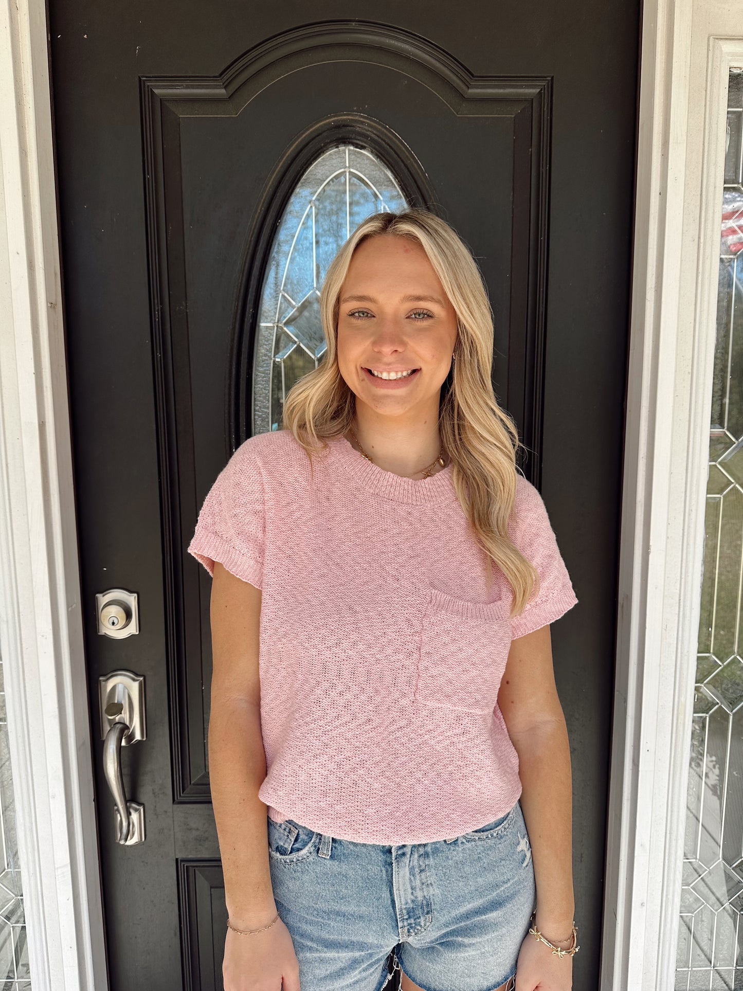 Soft Pink Sweater Top