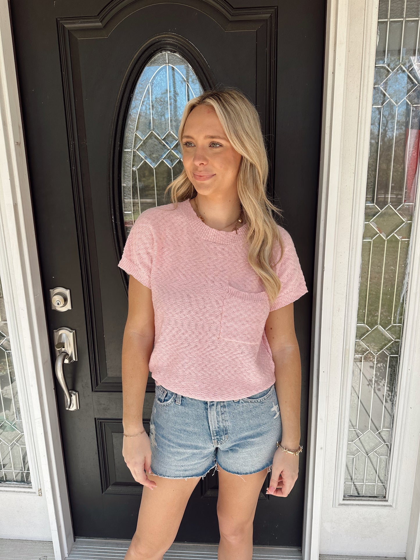 Soft Pink Sweater Top