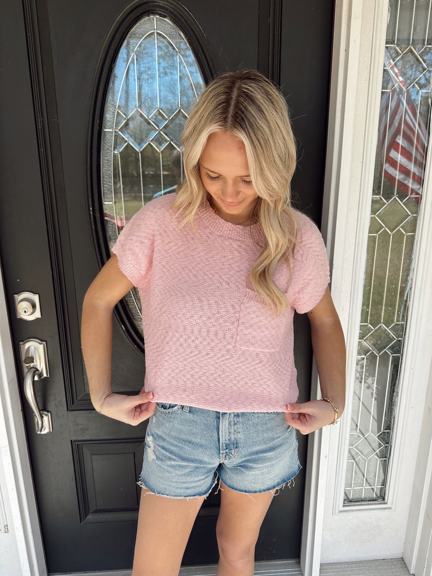 Soft Pink Sweater Top