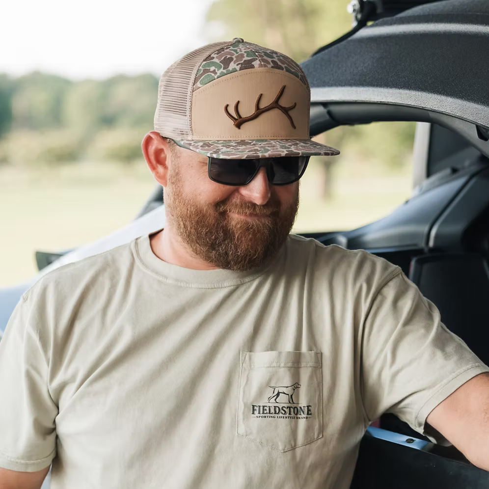 Camo 7 Panel 3D Puff Shed Hat | Fieldstone