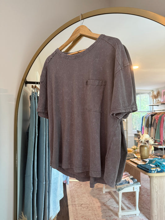 Plus Charcoal Mineral Washed Tee