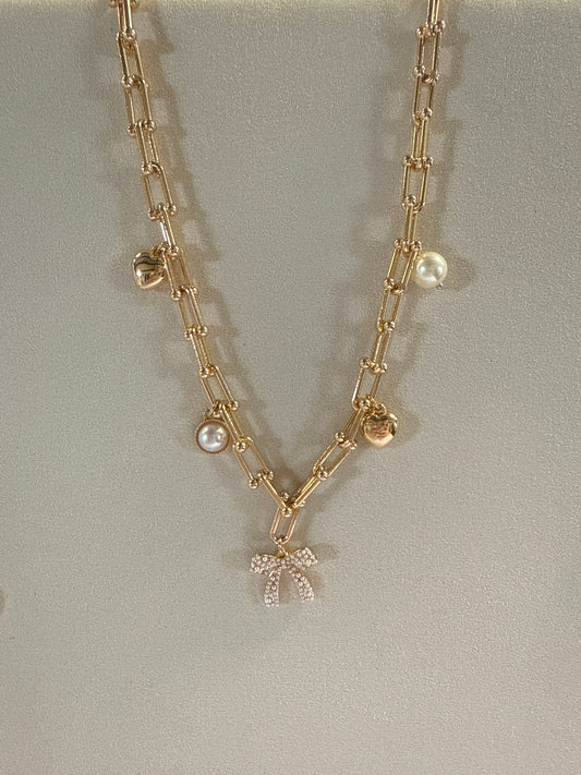 Bow & Belle Charm Necklace