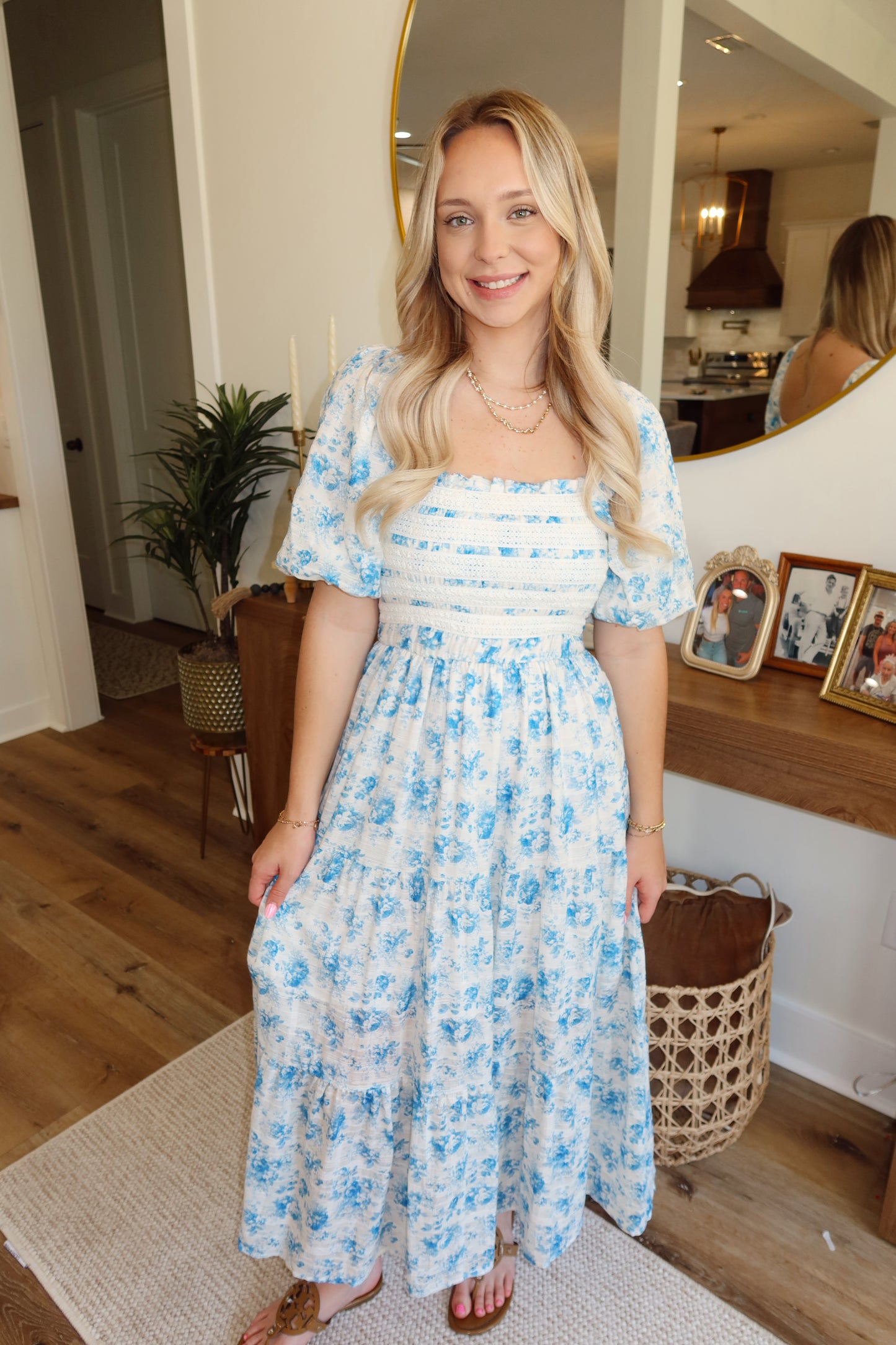 Blooming Blue Maxi Dress