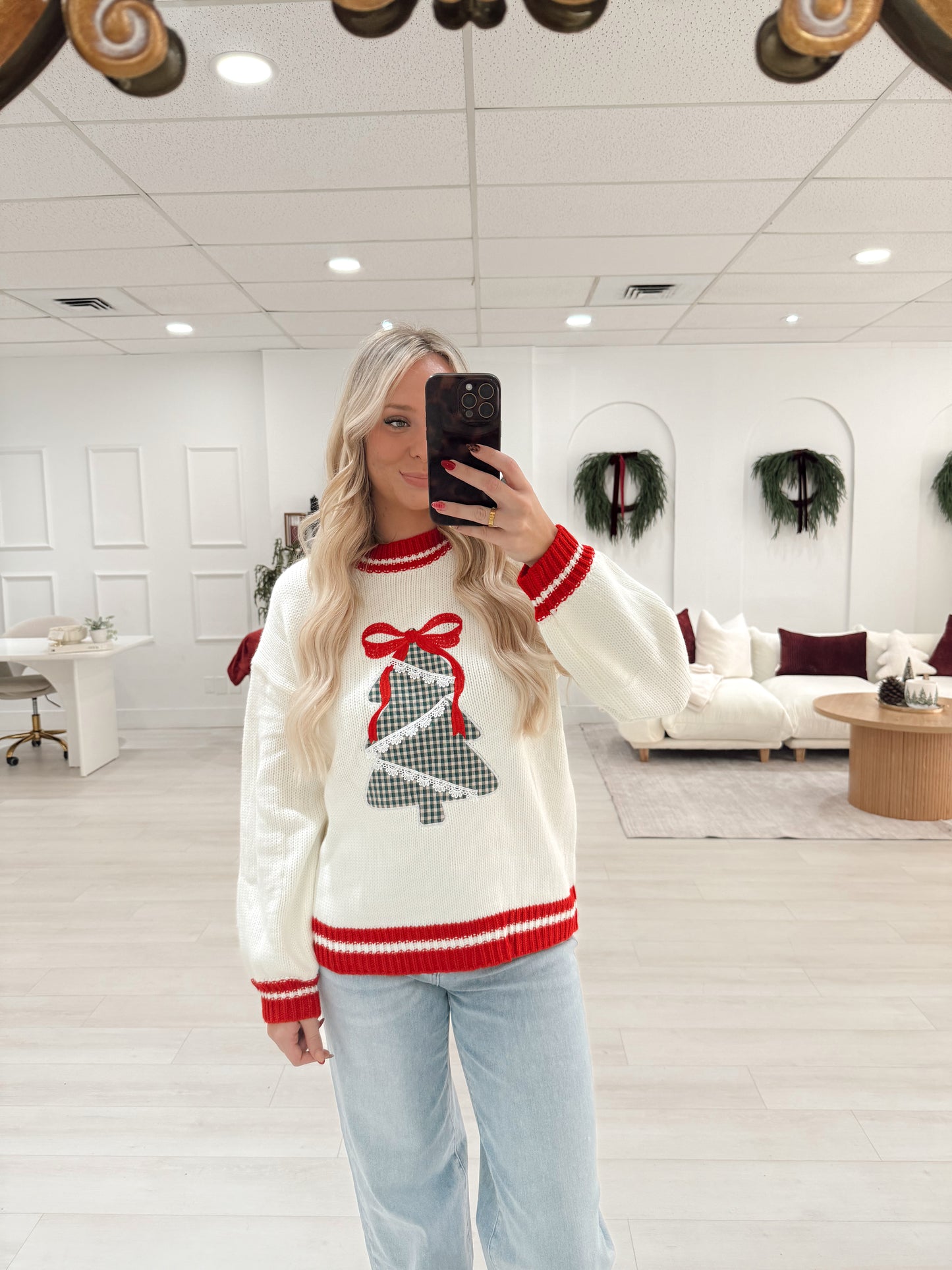 Cheerful Bow Christmas Sweater