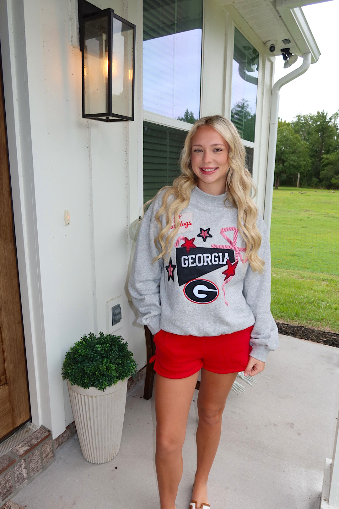 Red & Black Babe Mockneck