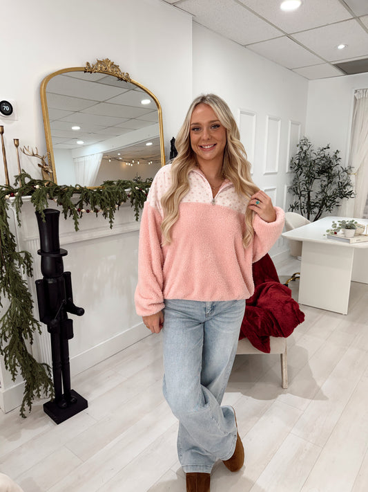 Pink Garden Confetti Pullover