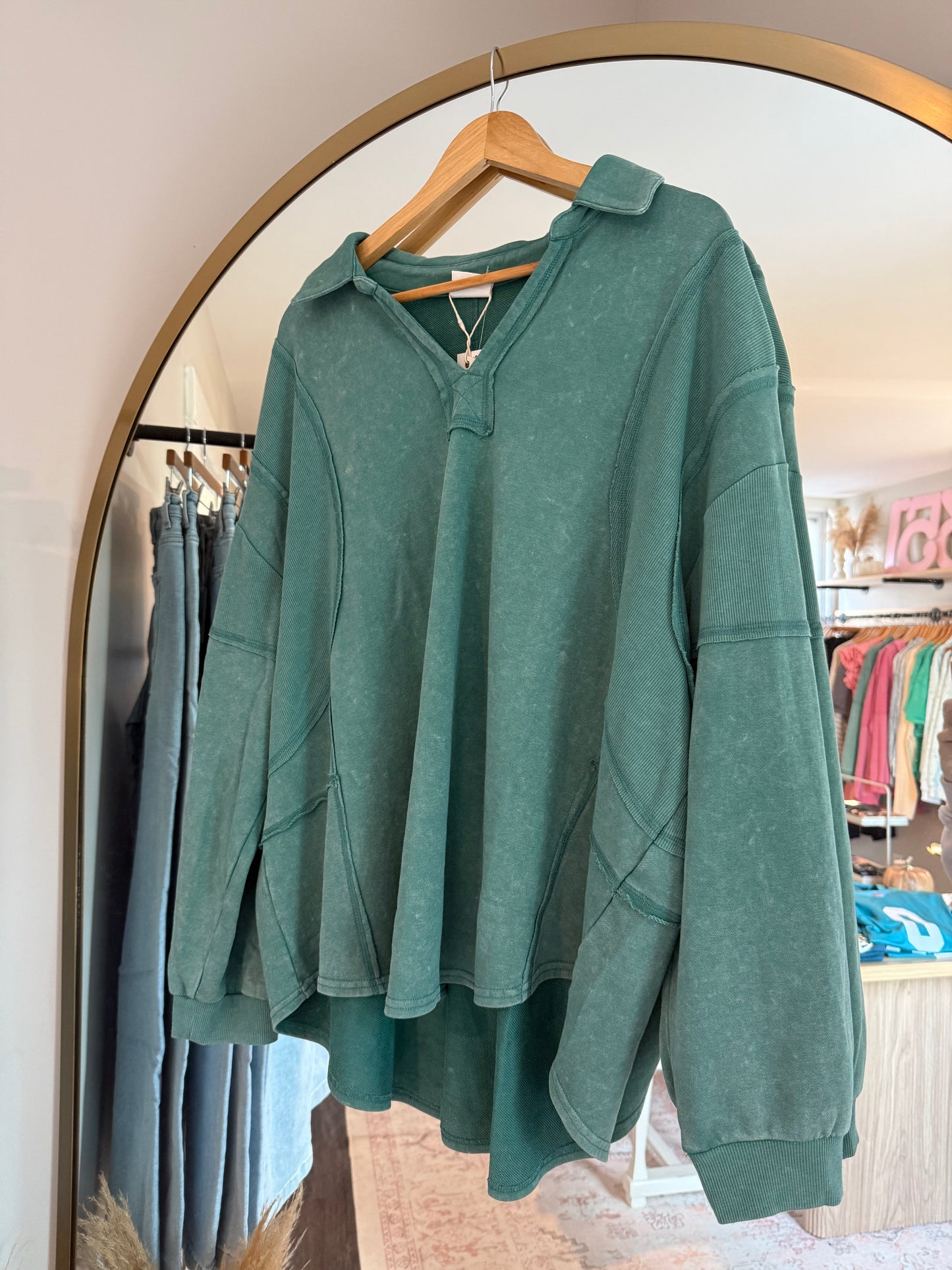 Plus Sage Pullover