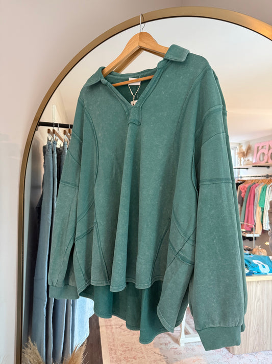 Plus Sage Pullover