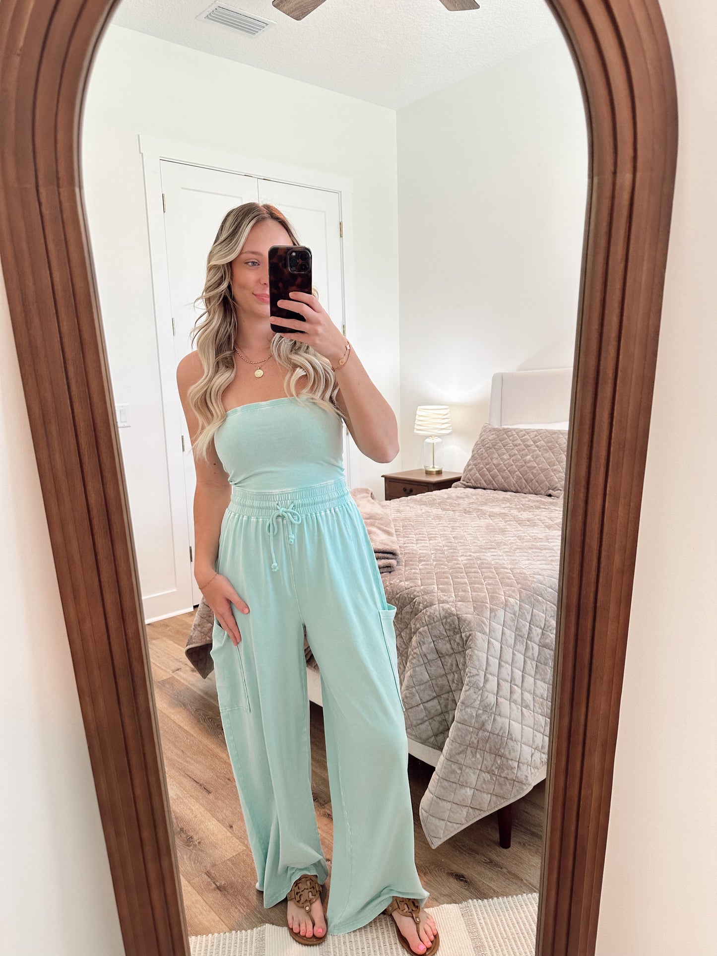 June Jumpsuit - Aqua