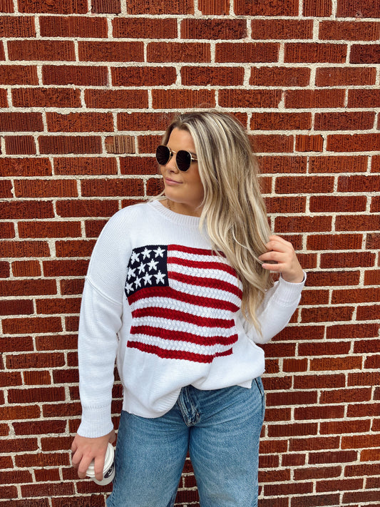 American Flag Sweater