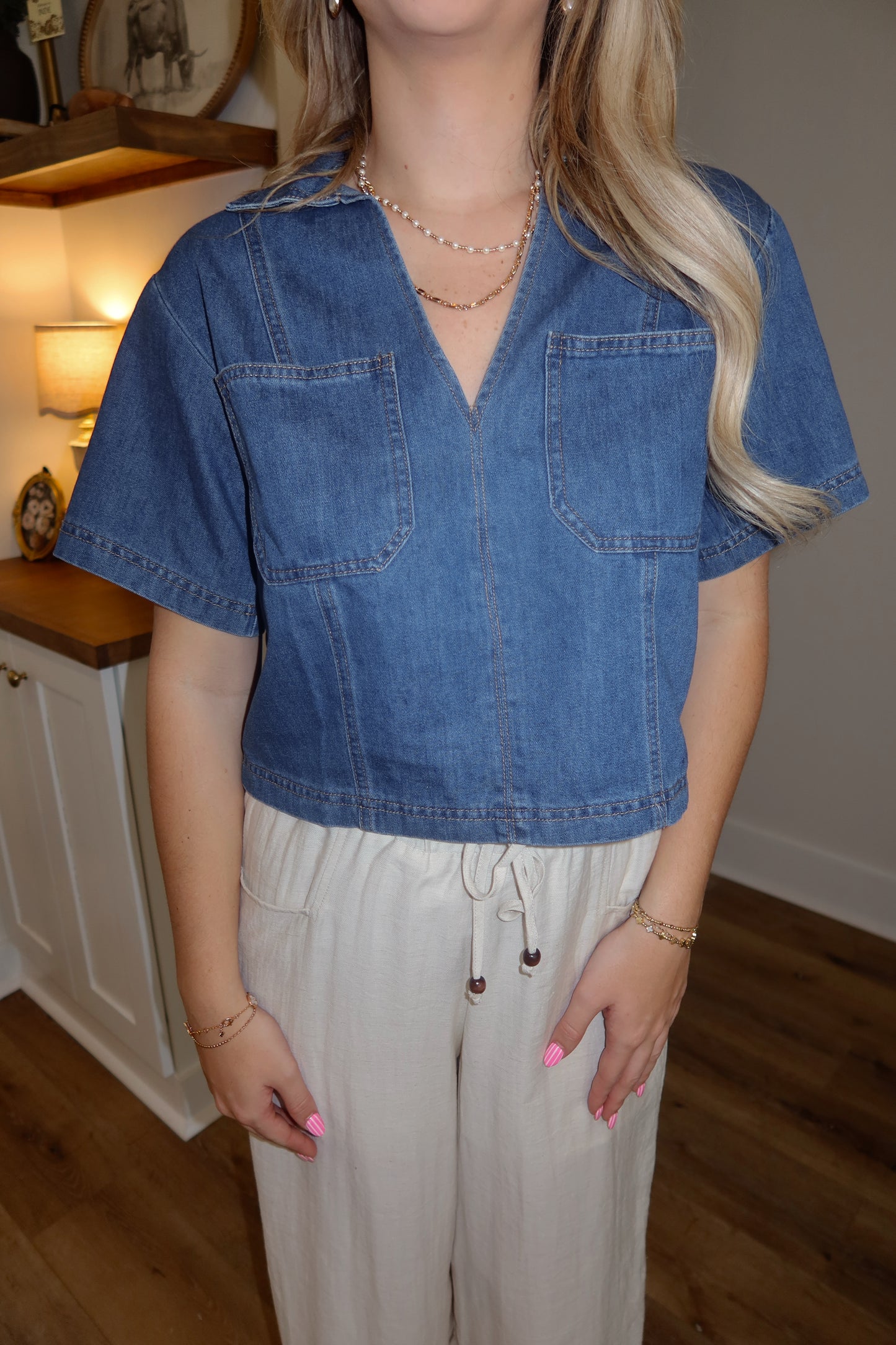 The Kate Denim Top