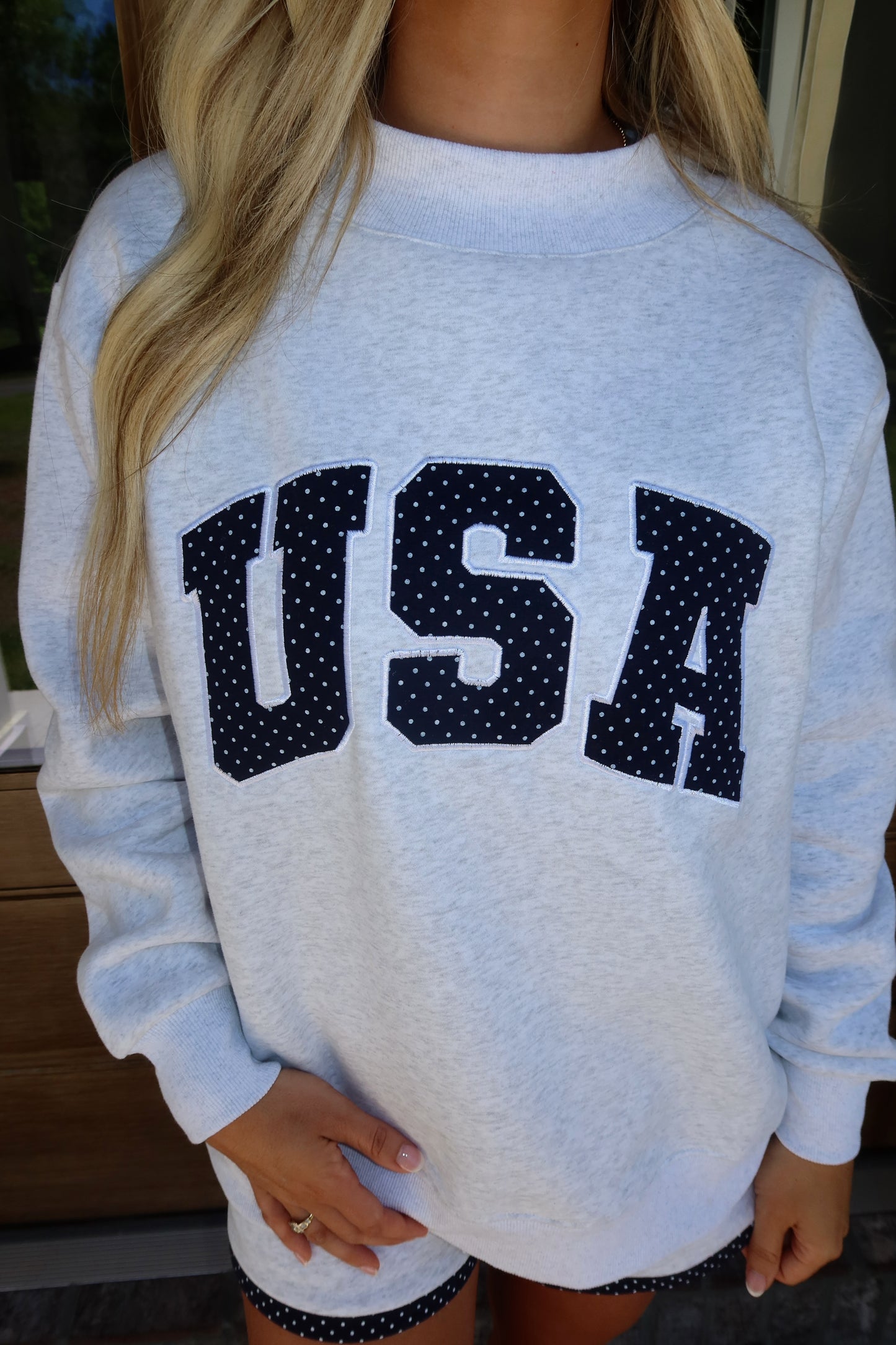 Polka Dot USA Mockneck