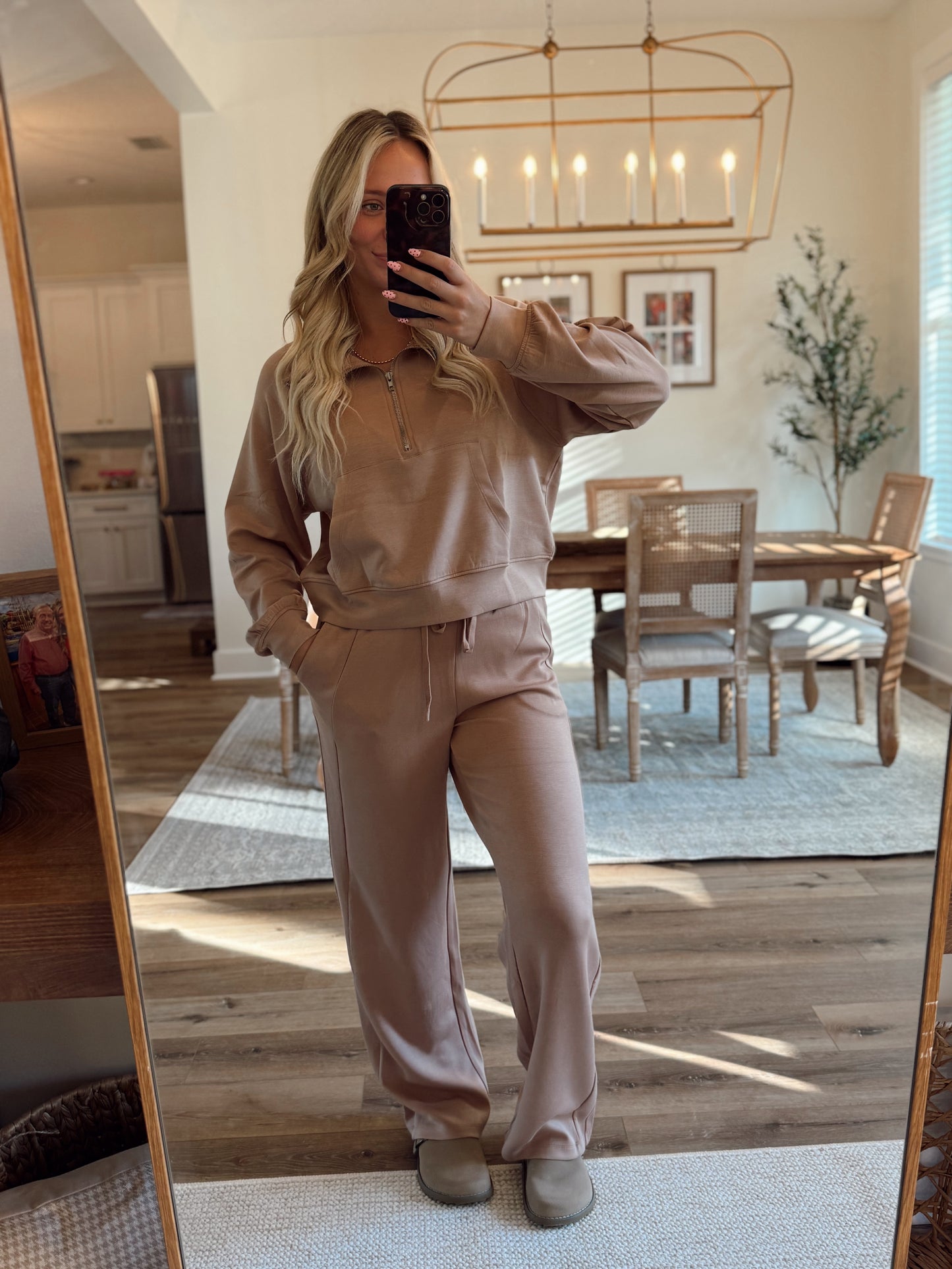 Dark Taupe Sweatpants Set