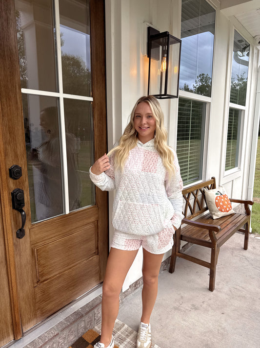 Quilted Pastel Hoodie