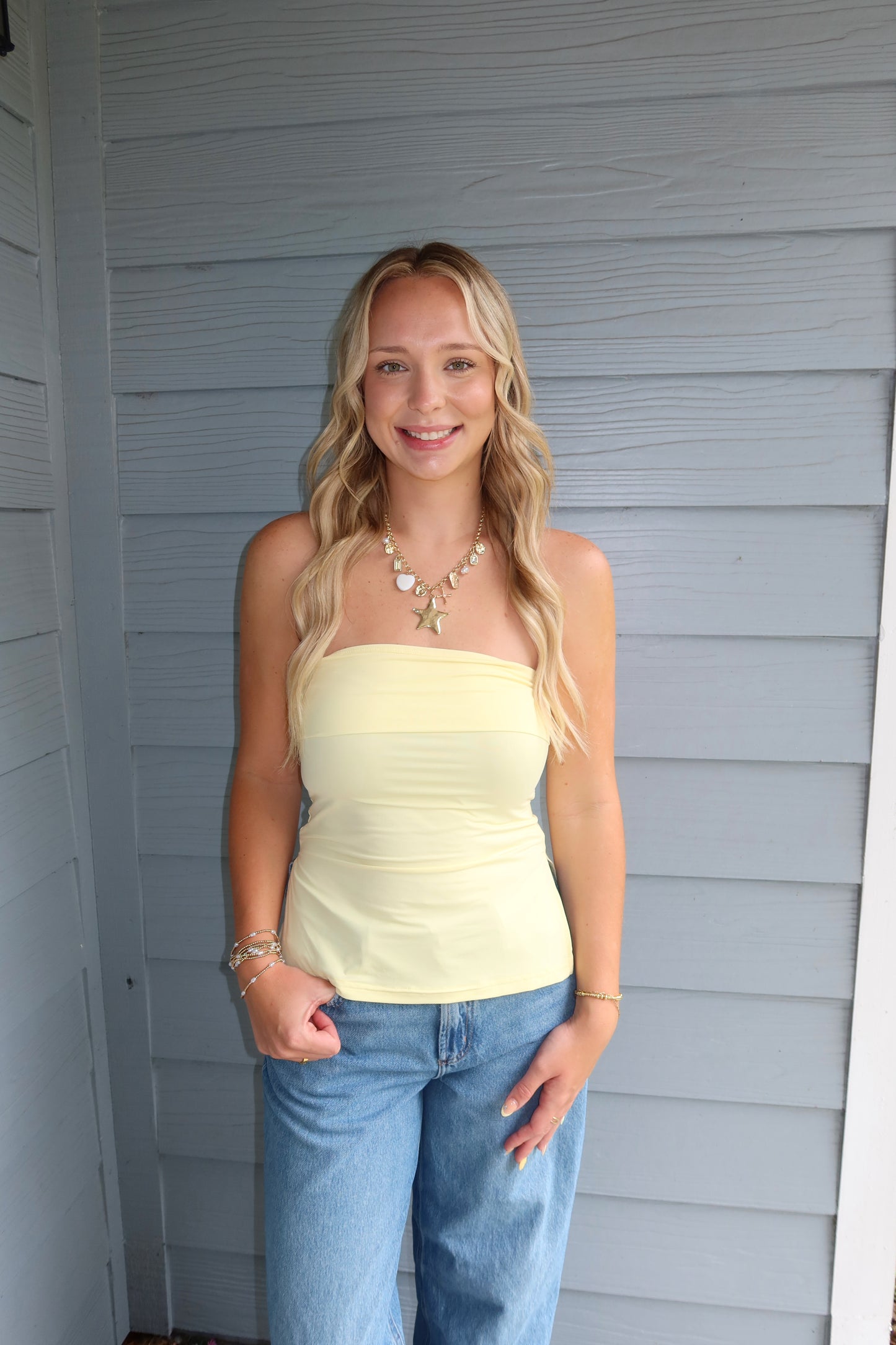 Butter Yellow Tube Top