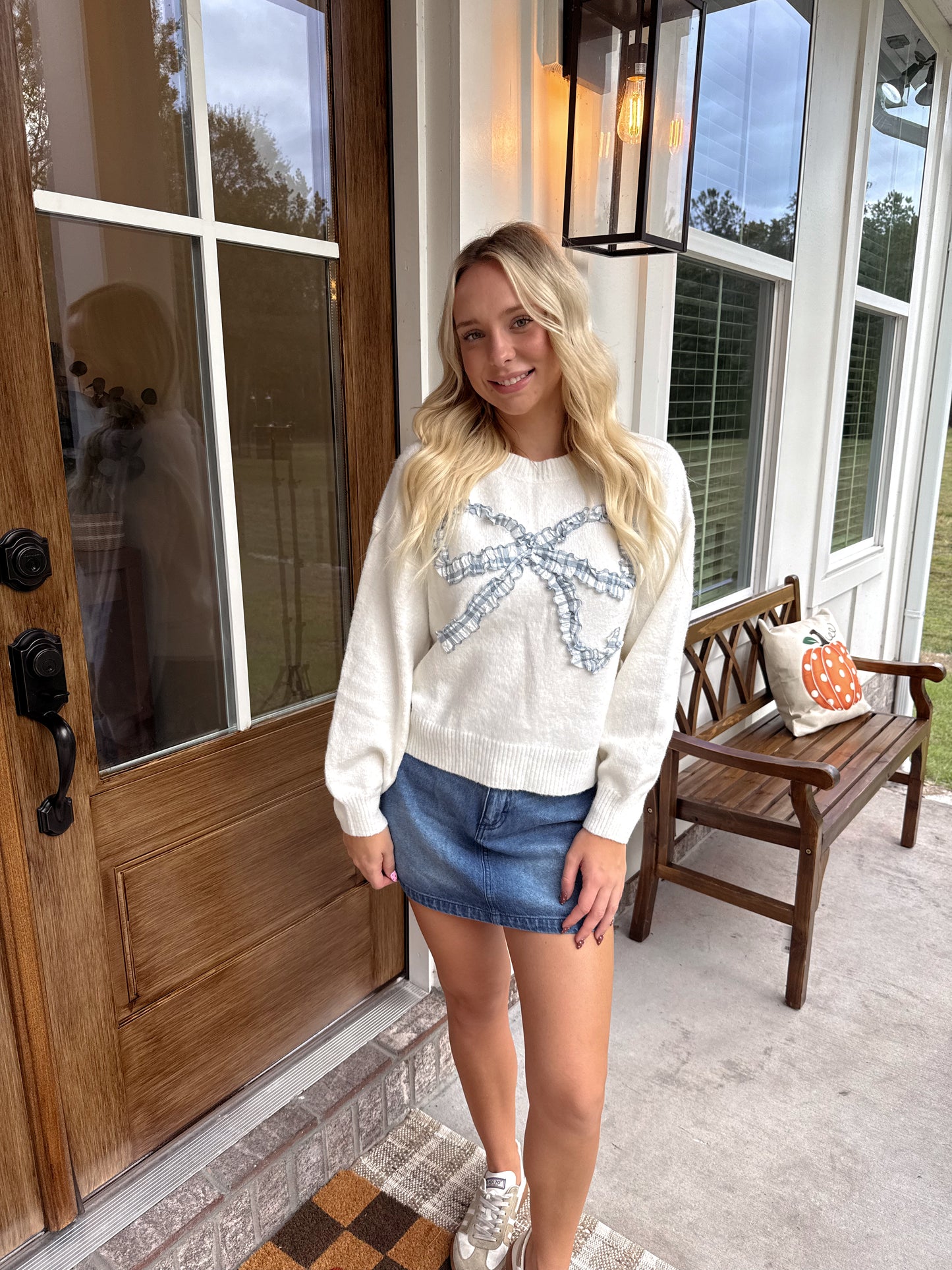 Ivory Bow Sweater