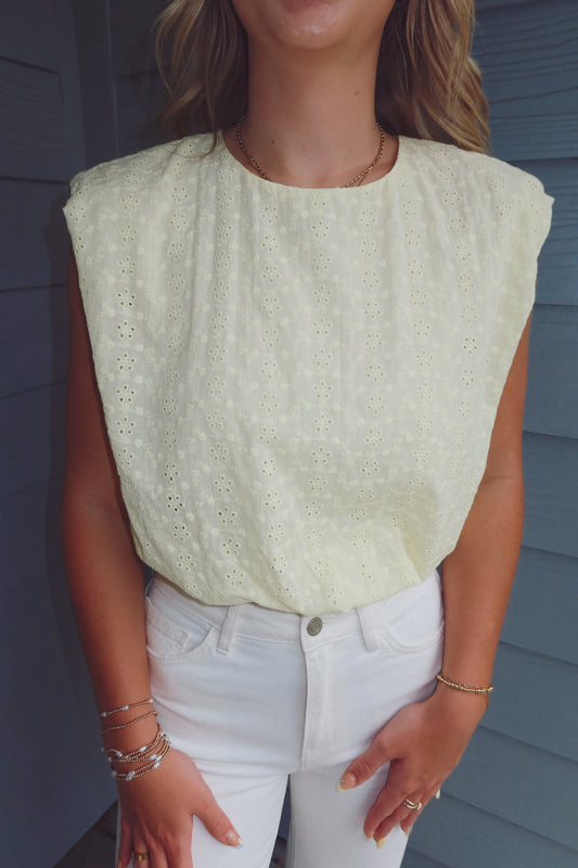 Sunny Days Eyelet Top