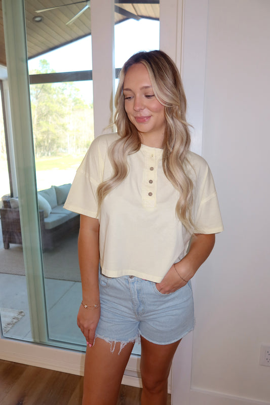 The Aria Top - Yellow