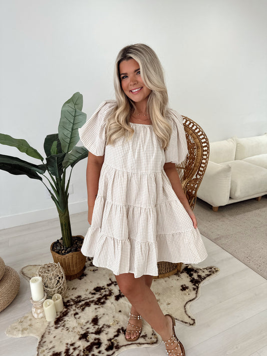 Plaid & Honey Mini Dress