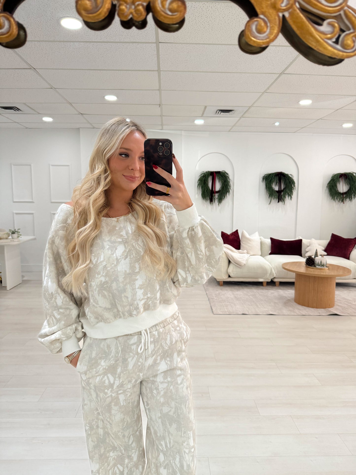 Camo Off Shoulder Top